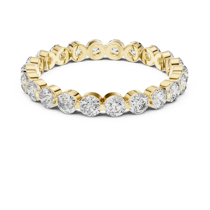 18K Rose Gold Bezel Set Lab-Grown Diamond Eternity Ring