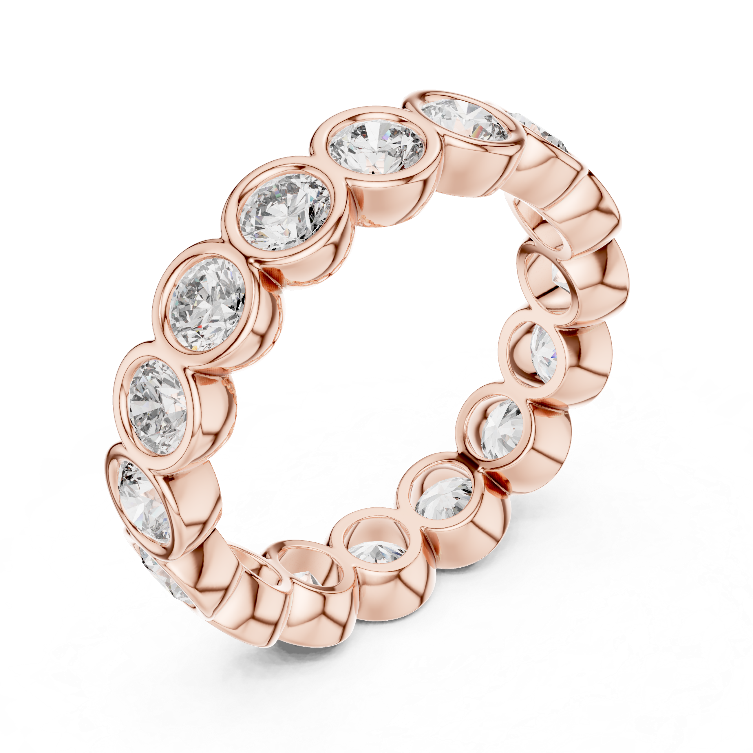 Elegant Lab-Grown Diamond Eternity Band Ring | 14K & 18K Gold | Kiashaa Jewellery