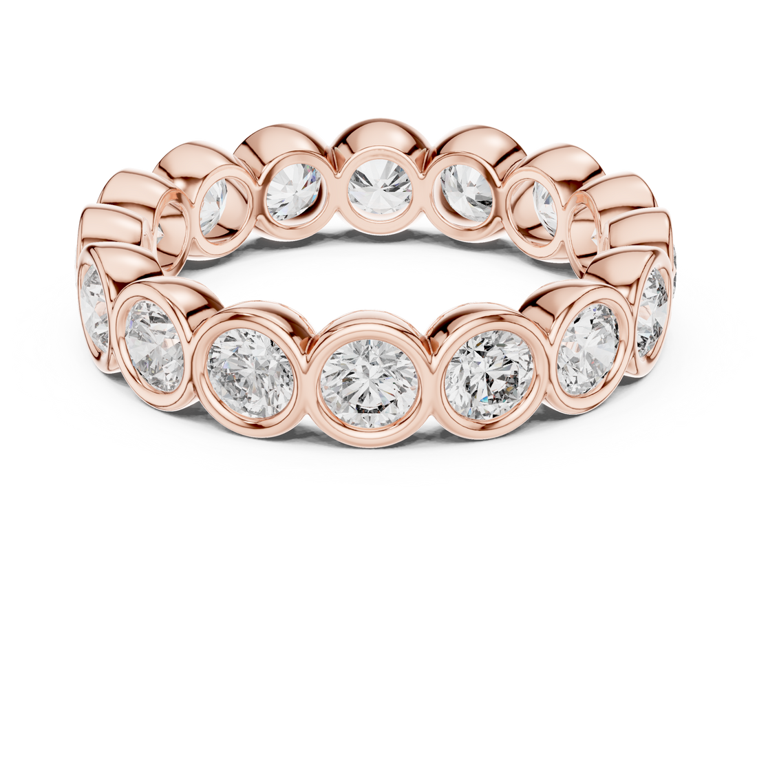Elegant Lab-Grown Diamond Eternity Band Ring | 14K & 18K Gold | Kiashaa Jewellery