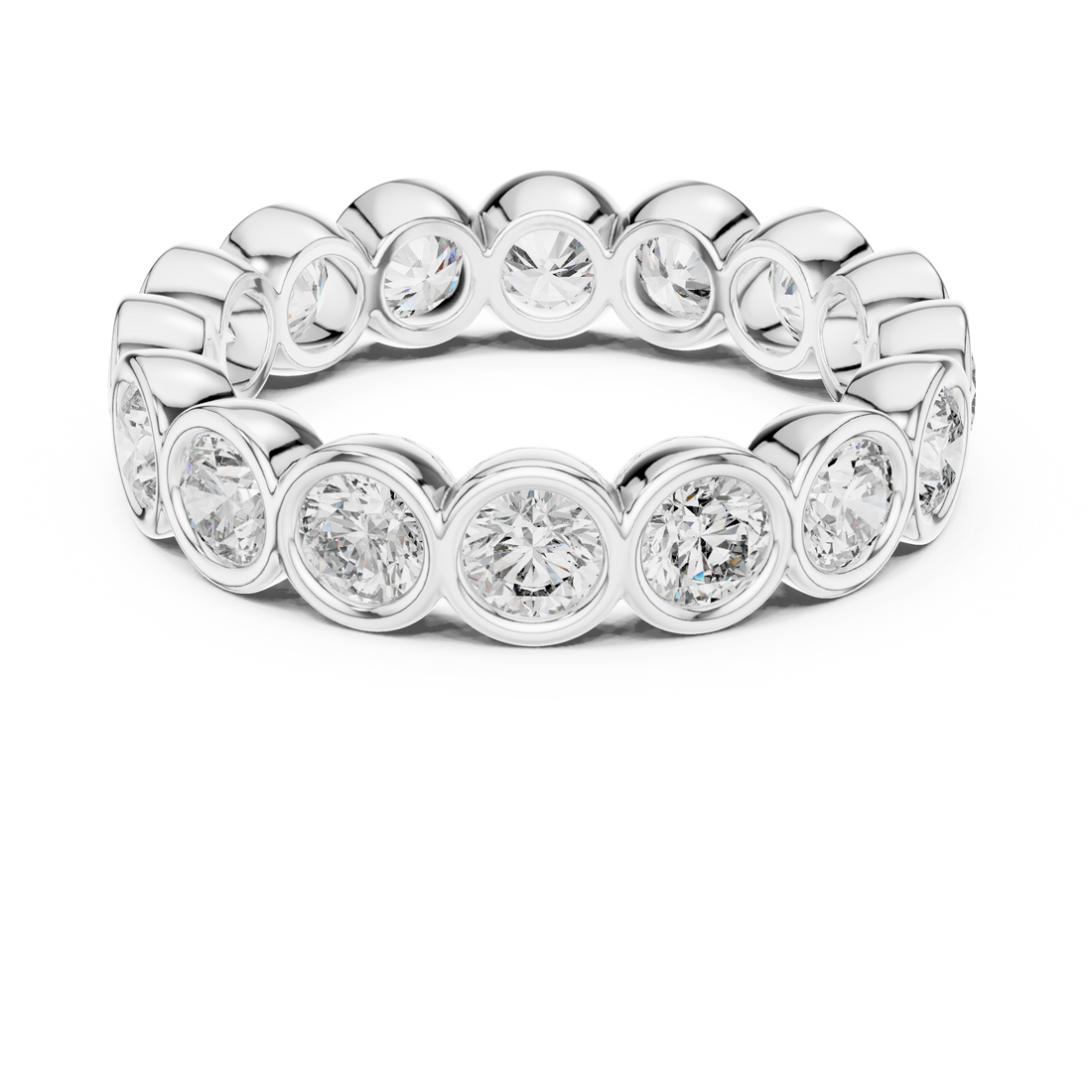 Elegant Lab-Grown Diamond Eternity Band Ring | 14K & 18K Gold | Kiashaa Jewellery