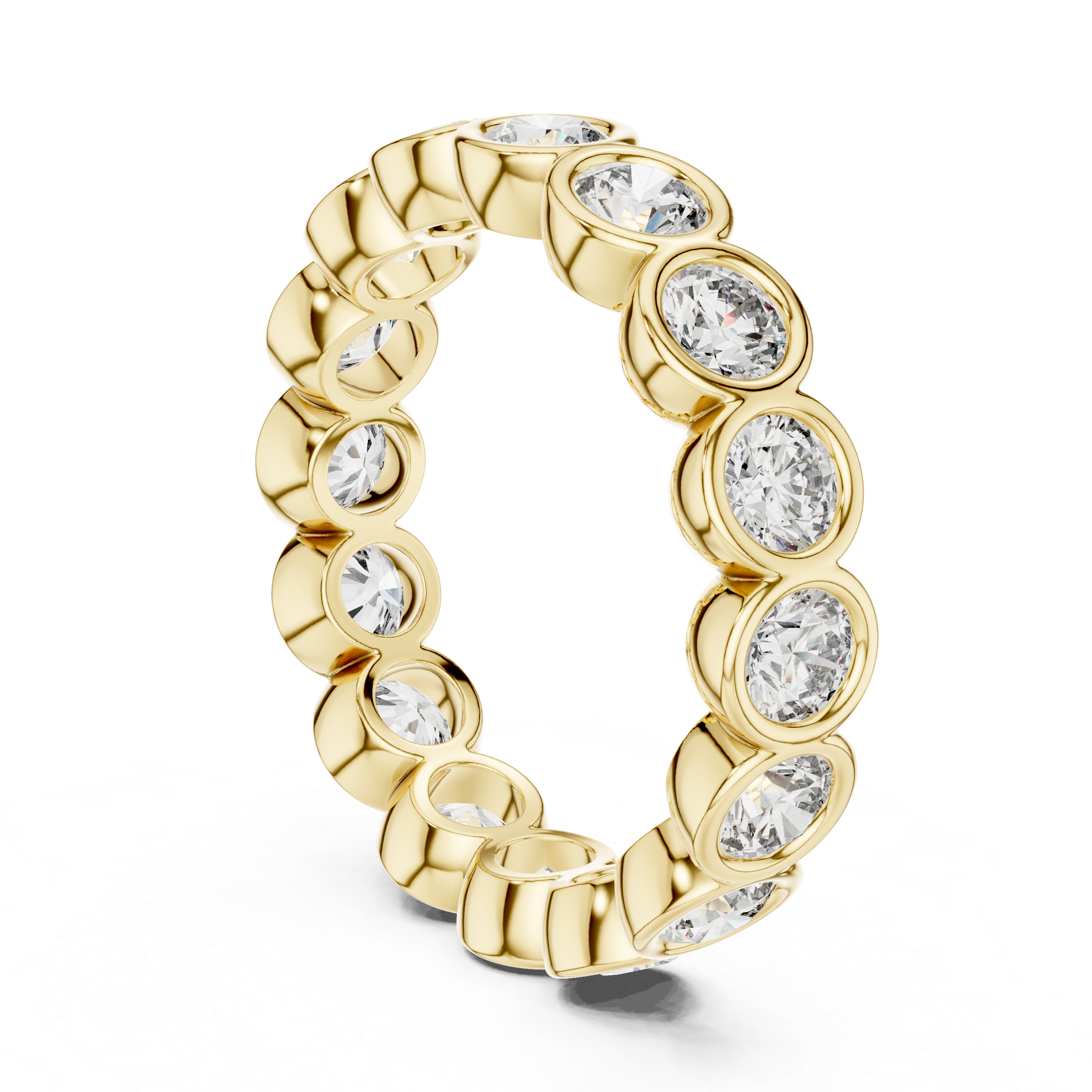 Elegant Lab-Grown Diamond Eternity Band Ring | 14K & 18K Gold | Kiashaa Jewellery