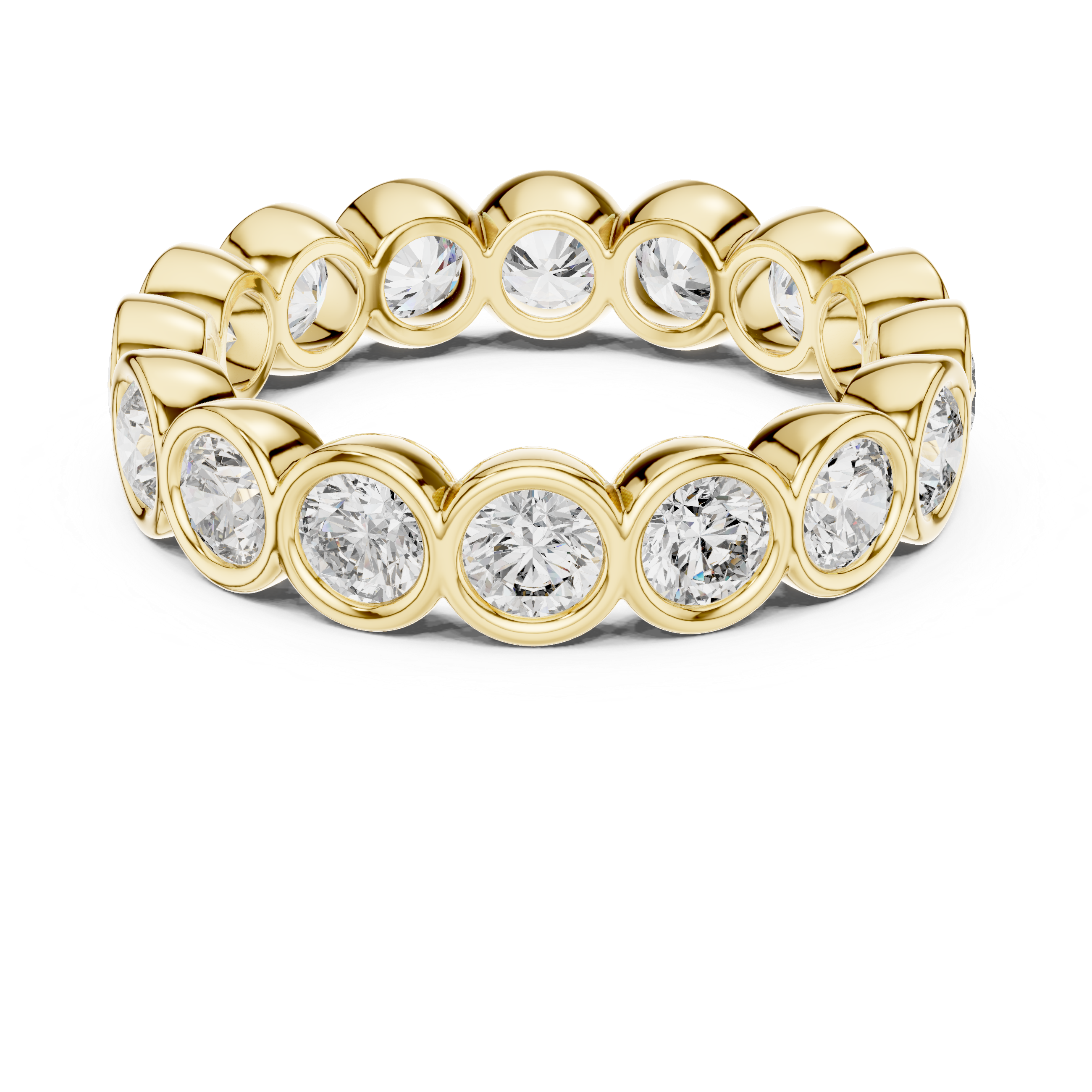 Elegant Lab-Grown Diamond Eternity Band Ring | 14K & 18K Gold | Kiashaa Jewellery