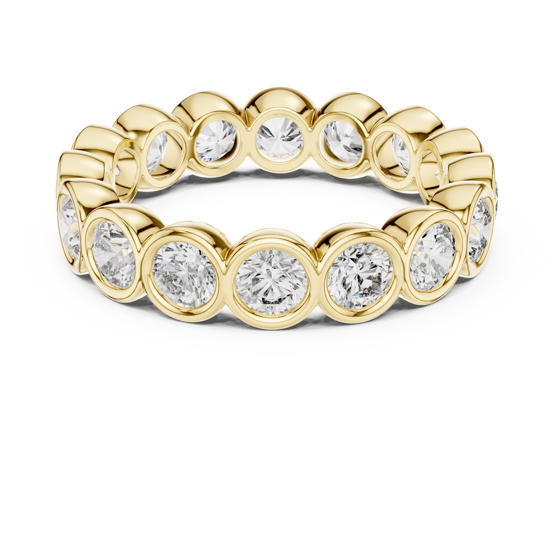 Elegant Lab-Grown Diamond Eternity Band Ring | 14K & 18K Gold | Kiashaa Jewellery