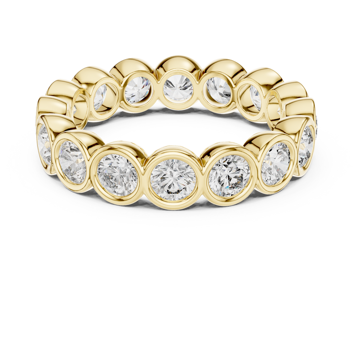 Elegant Lab-Grown Diamond Eternity Band Ring | 14K & 18K Gold | Kiashaa Jewellery