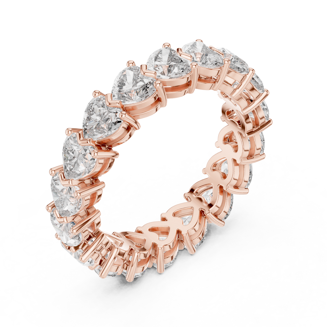 Pear Shape Lab-Grown Diamond Eternity Band Ring | 14K & 18K Gold | Kiashaa Jewellery