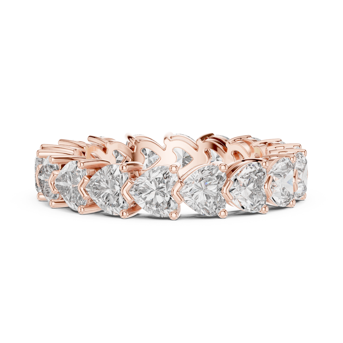 Pear Shape Lab-Grown Diamond Eternity Band Ring | 14K & 18K Gold | Kiashaa Jewellery