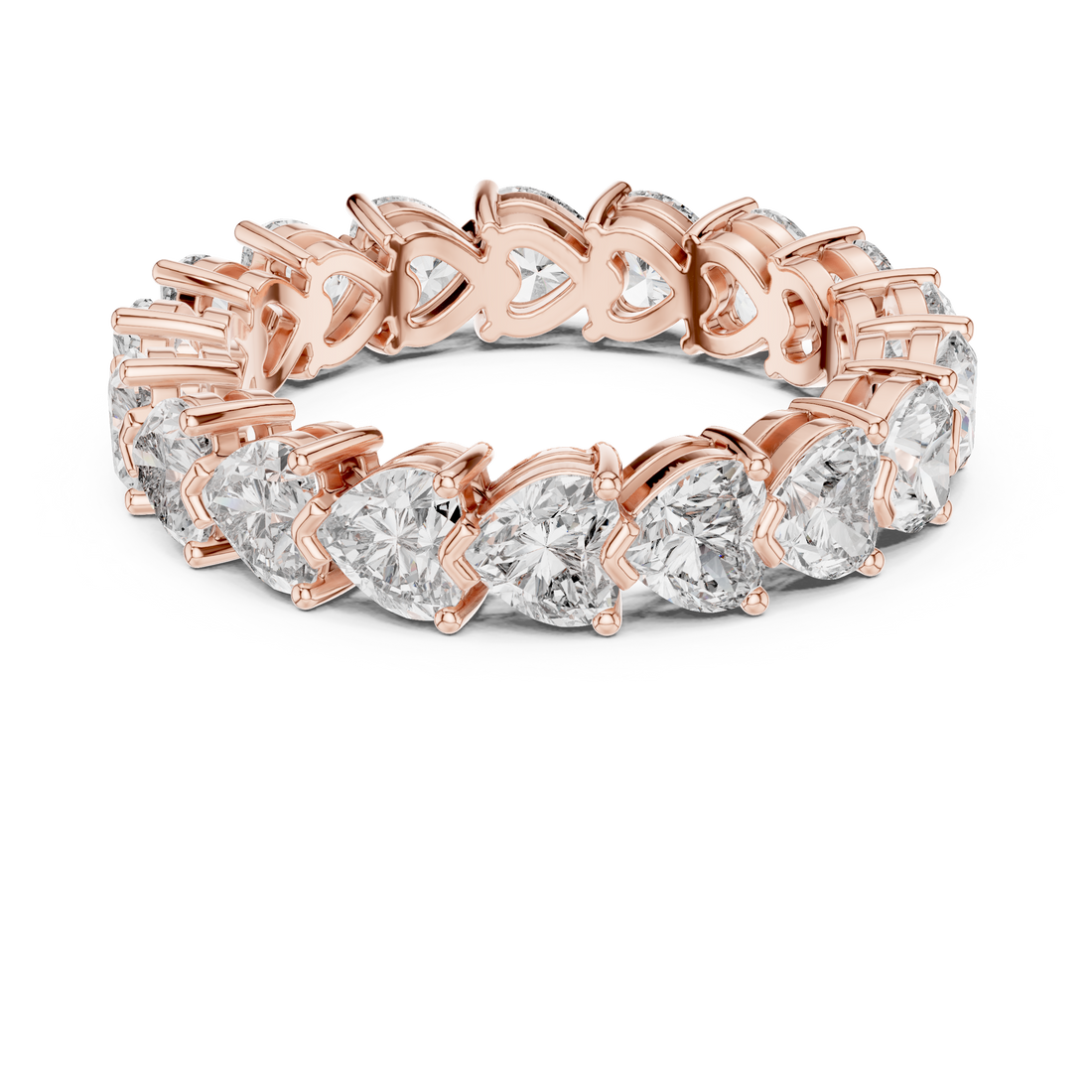 Pear Shape Lab-Grown Diamond Eternity Band Ring | 14K & 18K Gold | Kiashaa Jewellery