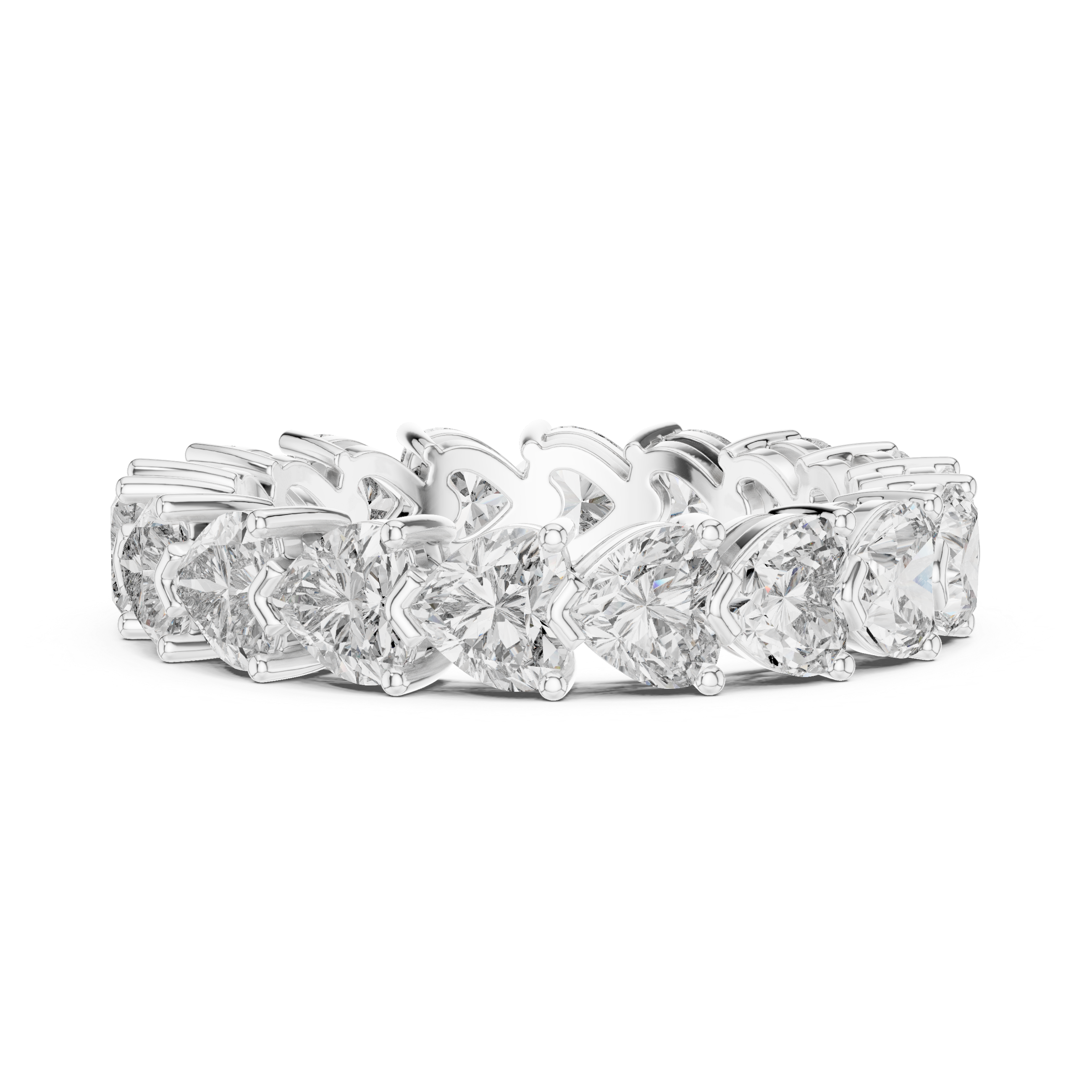 Pear Shape Lab-Grown Diamond Eternity Band Ring | 14K & 18K Gold | Kiashaa Jewellery