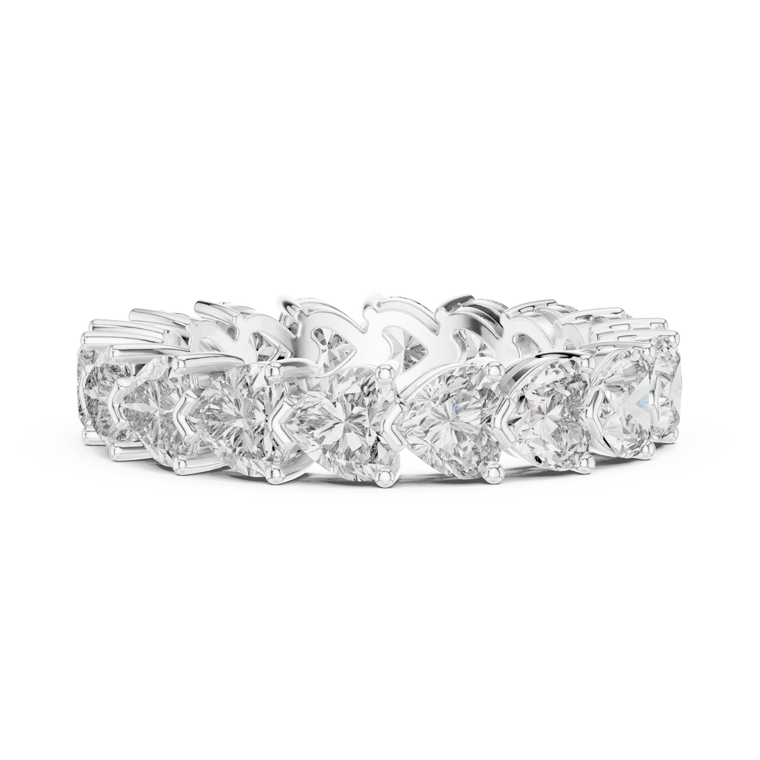 Pear Shape Lab-Grown Diamond Eternity Band Ring | 14K & 18K Gold | Kiashaa Jewellery