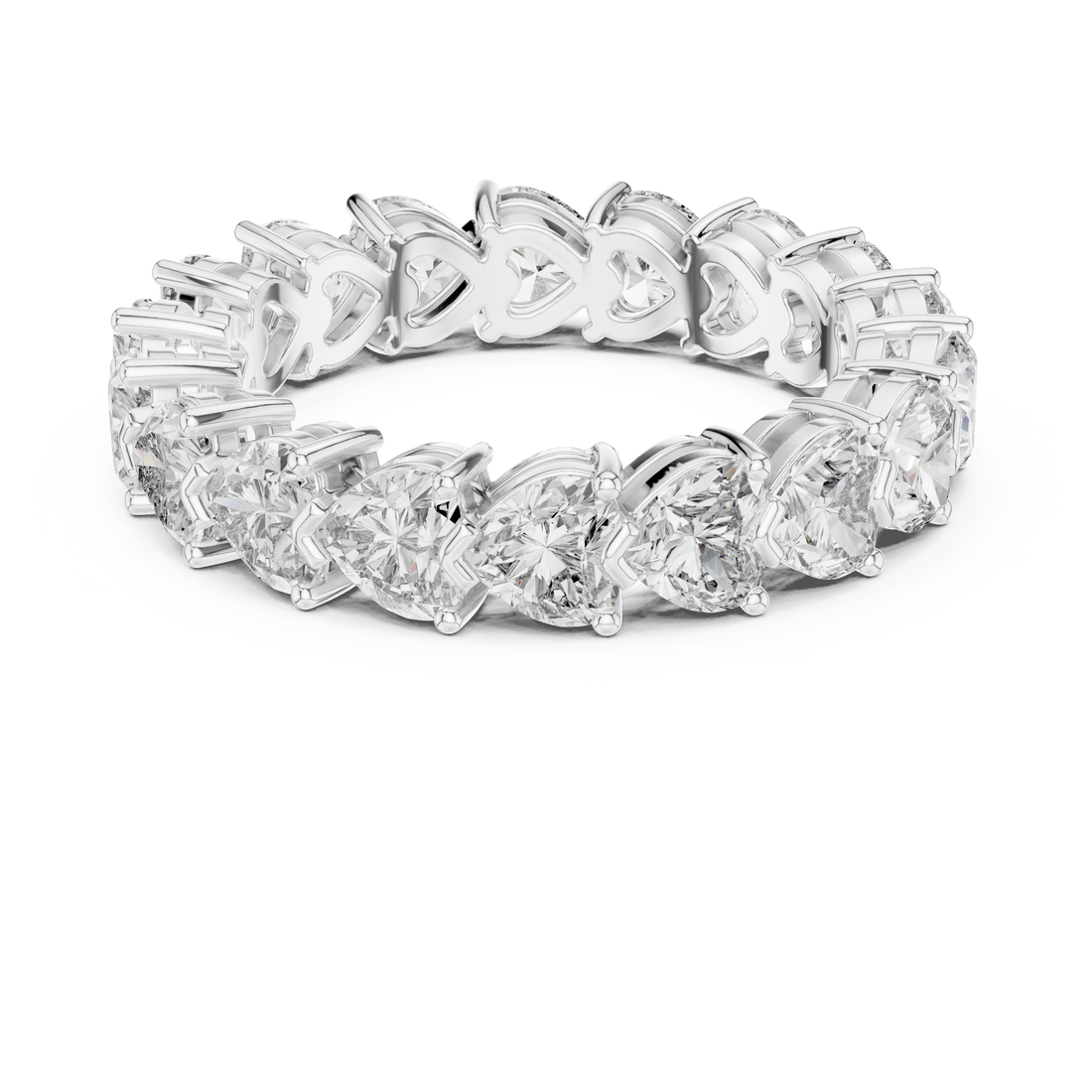Pear Shape Lab-Grown Diamond Eternity Band Ring | 14K & 18K Gold | Kiashaa Jewellery