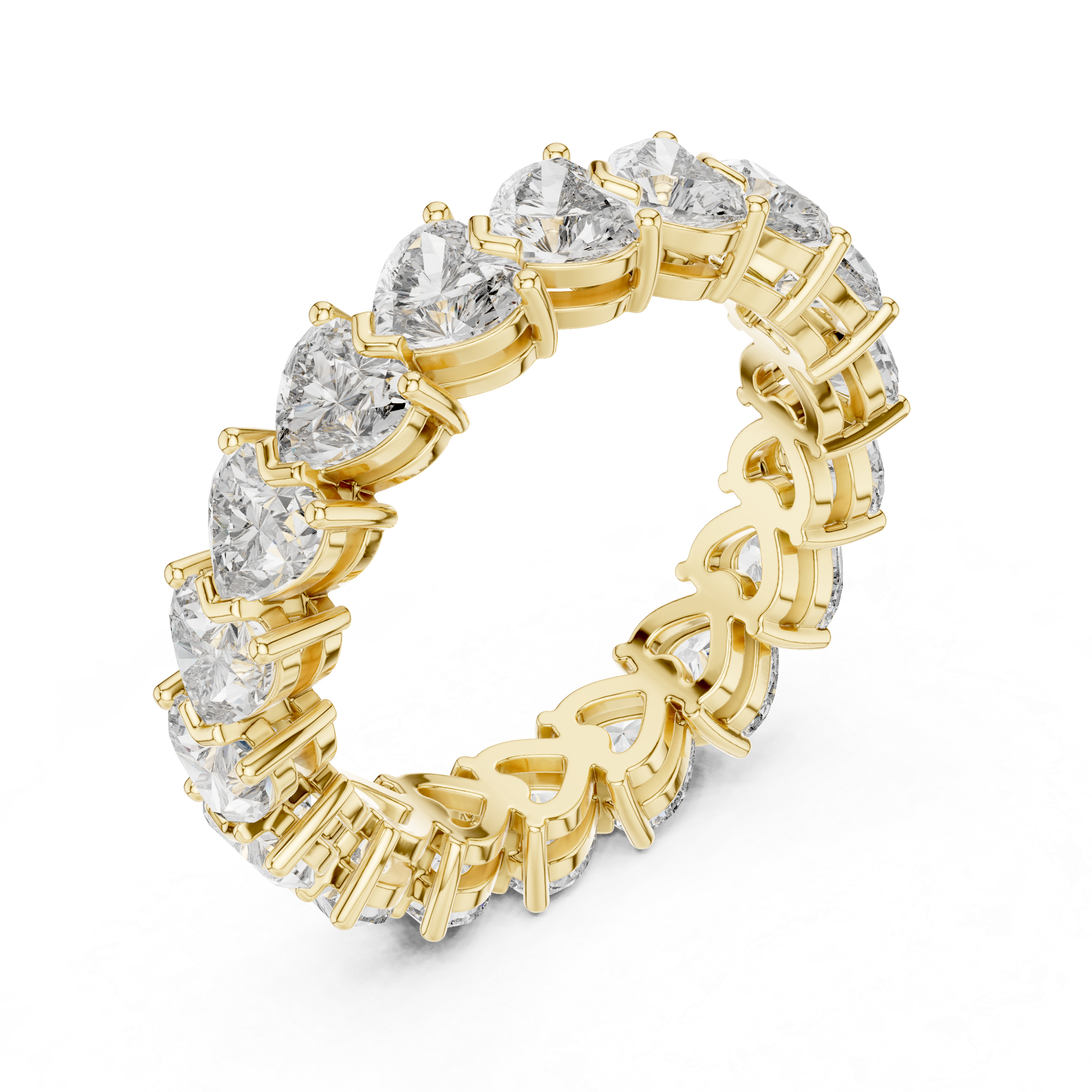 Pear Shape Lab-Grown Diamond Eternity Band Ring | 14K & 18K Gold | Kiashaa Jewellery