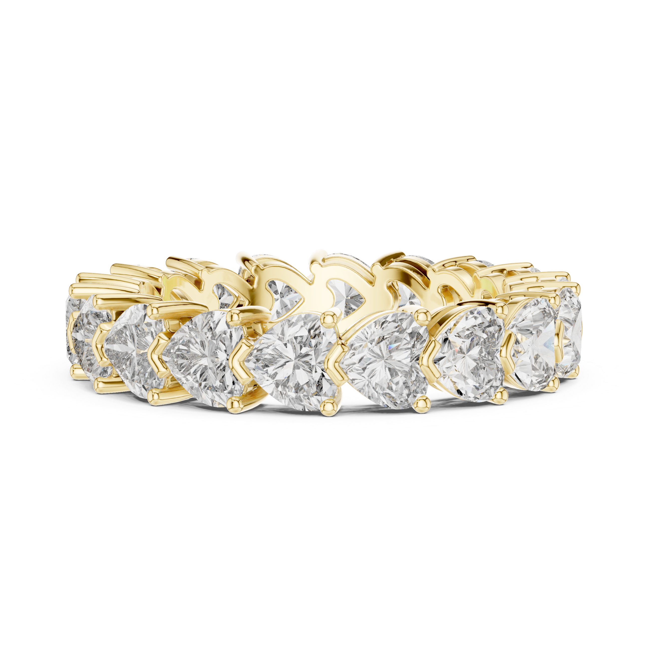 Pear Shape Lab-Grown Diamond Eternity Band Ring | 14K & 18K Gold | Kiashaa Jewellery