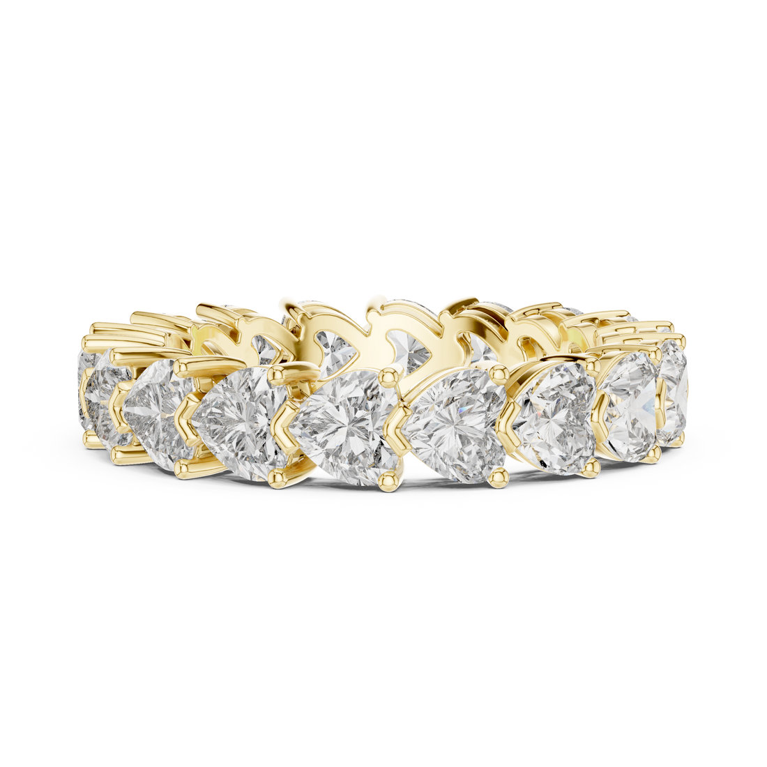 Pear Shape Lab-Grown Diamond Eternity Band Ring | 14K & 18K Gold | Kiashaa Jewellery