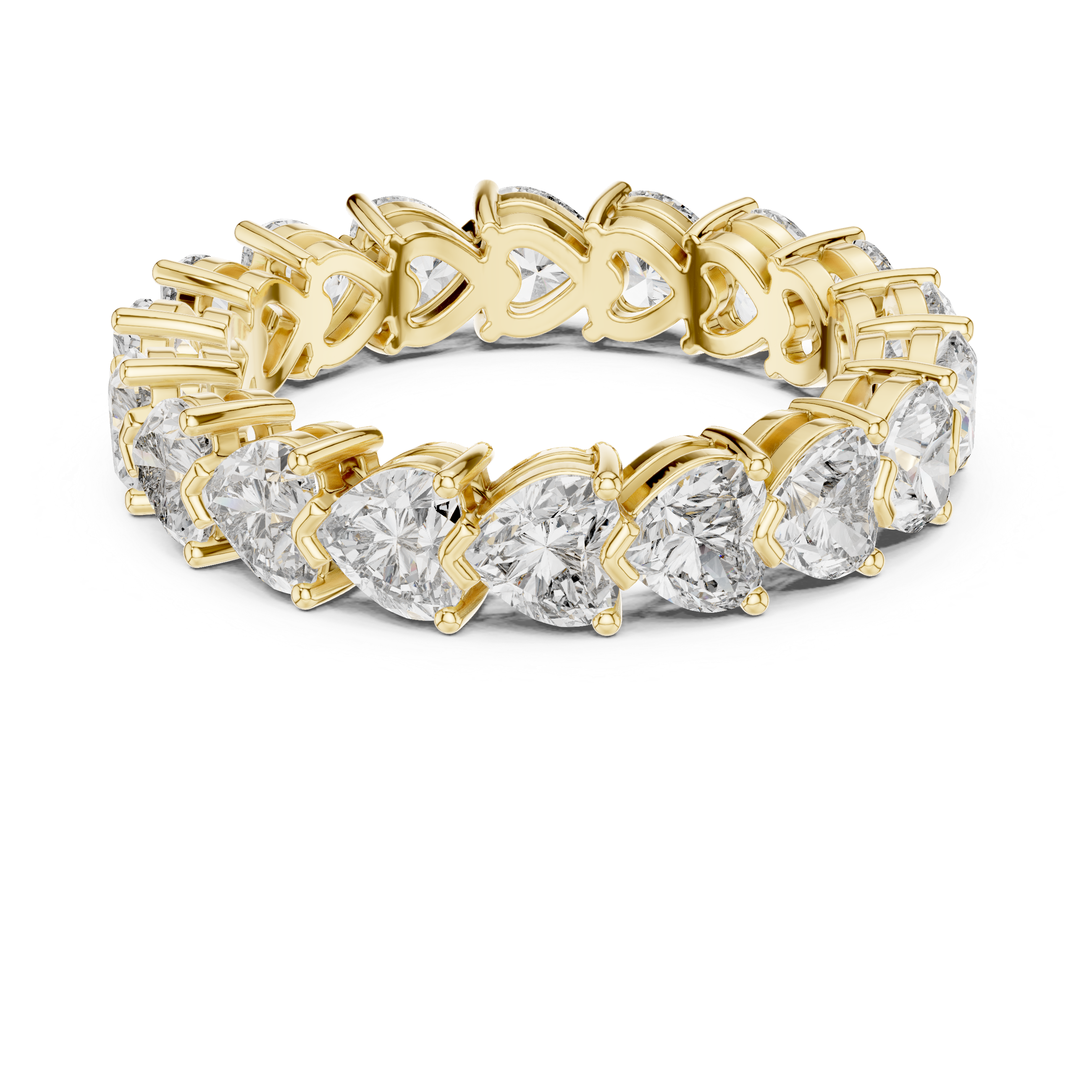 Pear Shape Lab-Grown Diamond Eternity Band Ring | 14K & 18K Gold | Kiashaa Jewellery