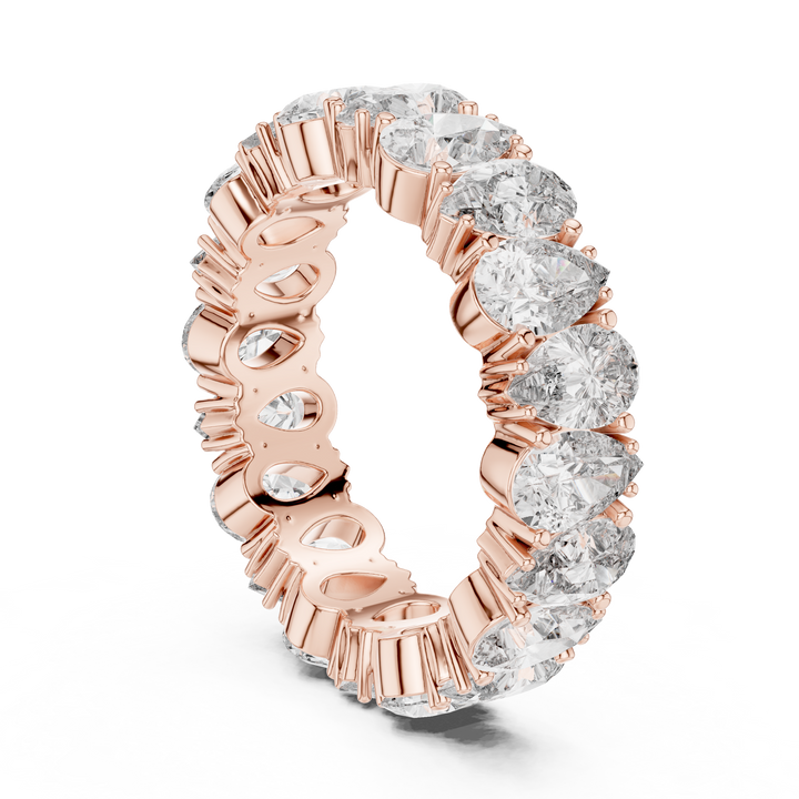 14K/18K Rose Gold Lab-Grown Diamond Eternity Band Ring