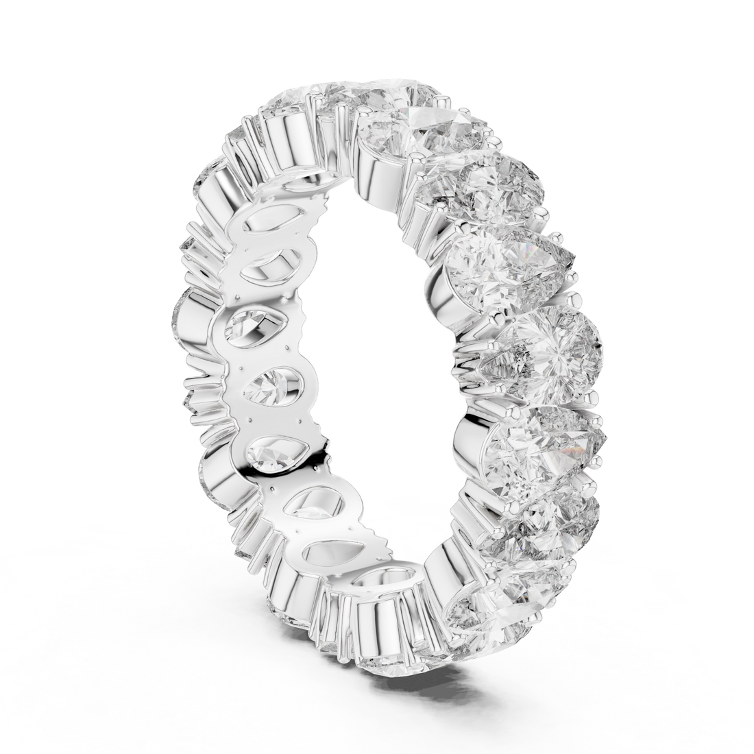 14K/18K Rose Gold Lab-Grown Diamond Eternity Band Ring