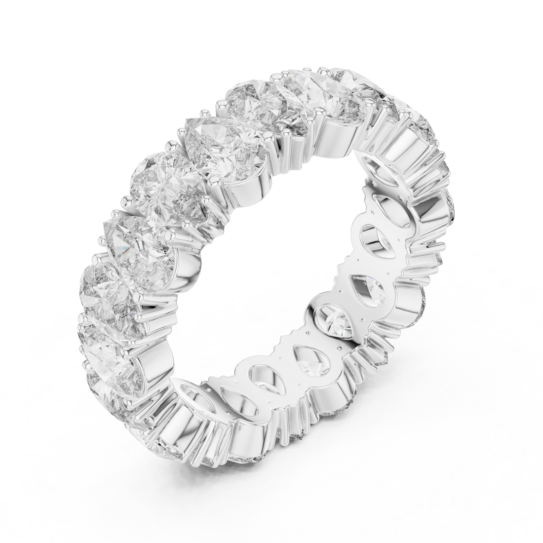 14K/18K Rose Gold Lab-Grown Diamond Eternity Band Ring