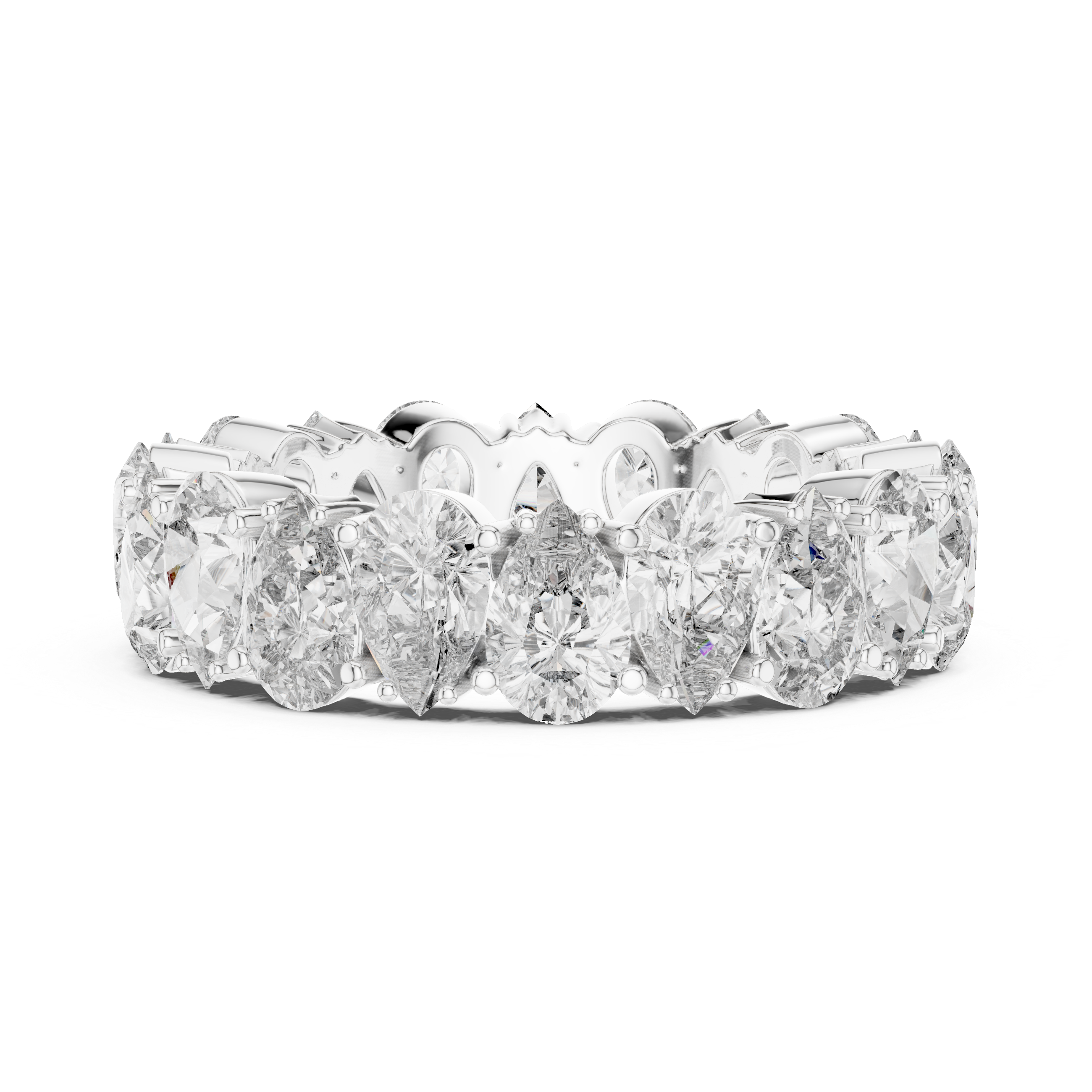 14K/18K Rose Gold Lab-Grown Diamond Eternity Band Ring