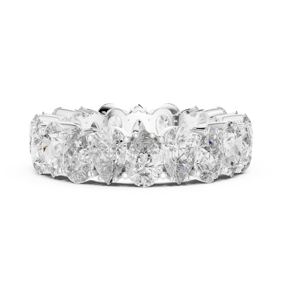 14K/18K Rose Gold Lab-Grown Diamond Eternity Band Ring