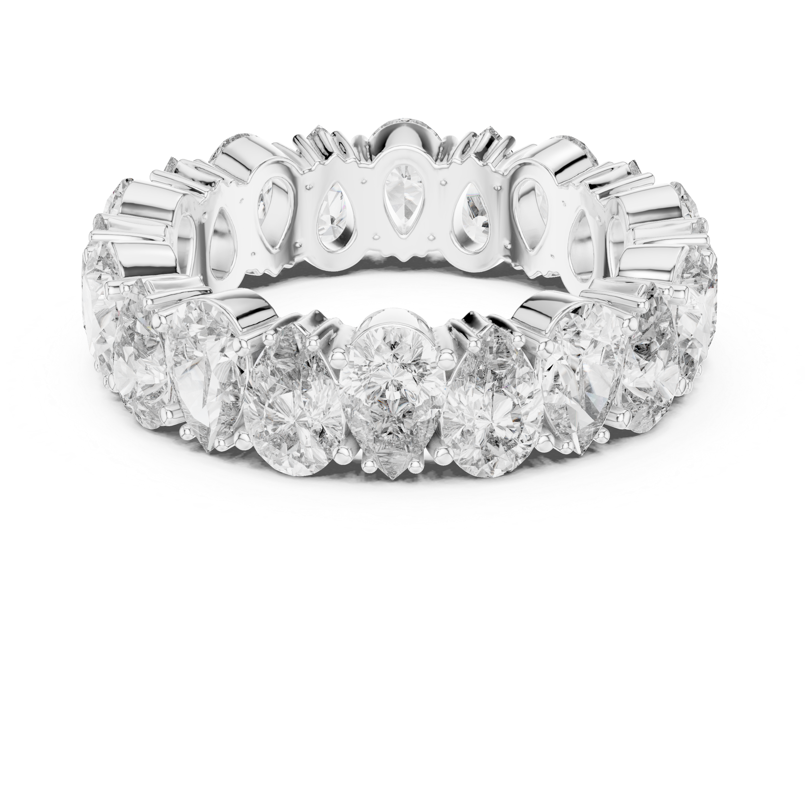 14K/18K Rose Gold Lab-Grown Diamond Eternity Band Ring