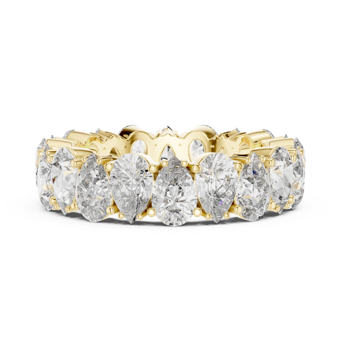 14K/18K Rose Gold Lab-Grown Diamond Eternity Band Ring