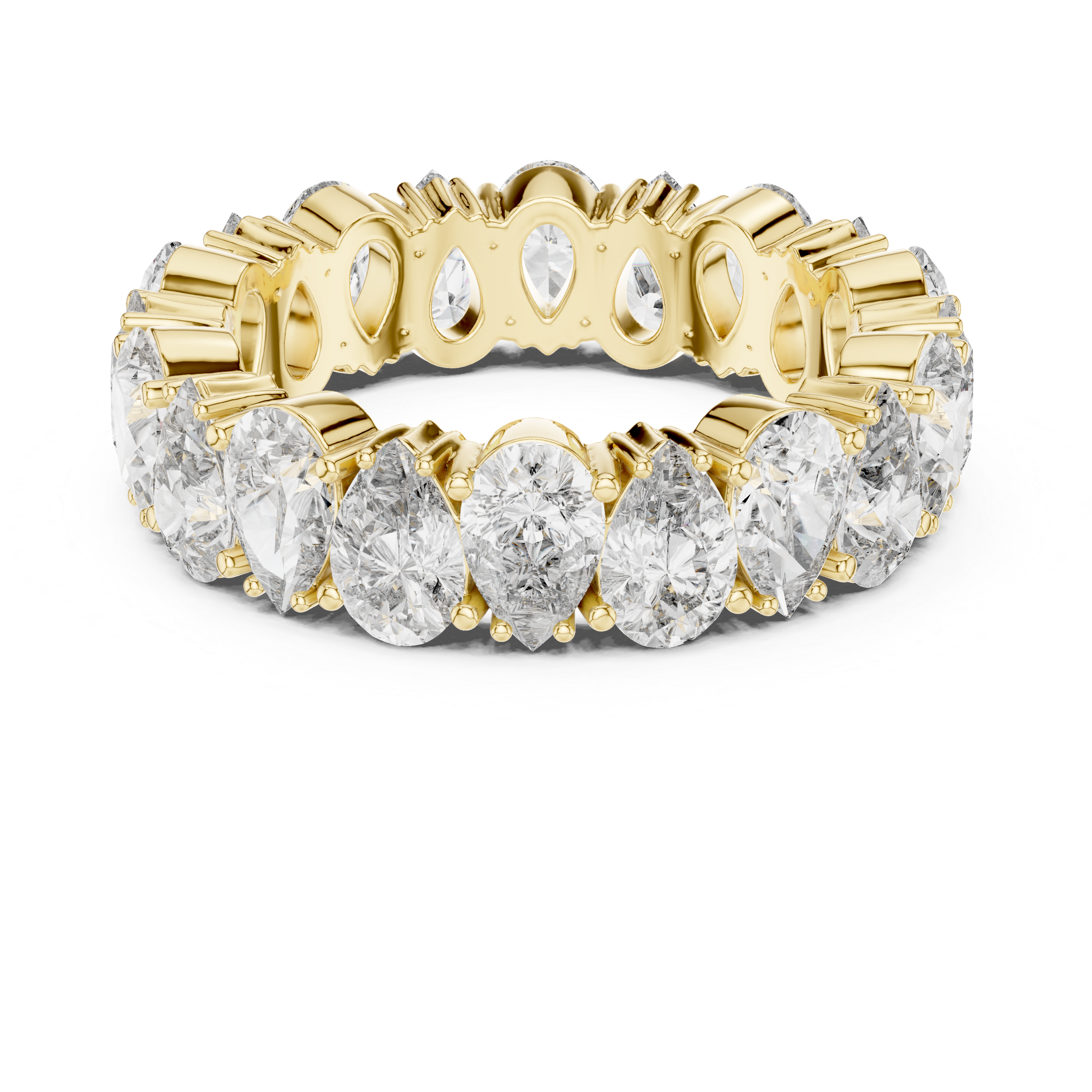14K/18K Rose Gold Lab-Grown Diamond Eternity Band Ring