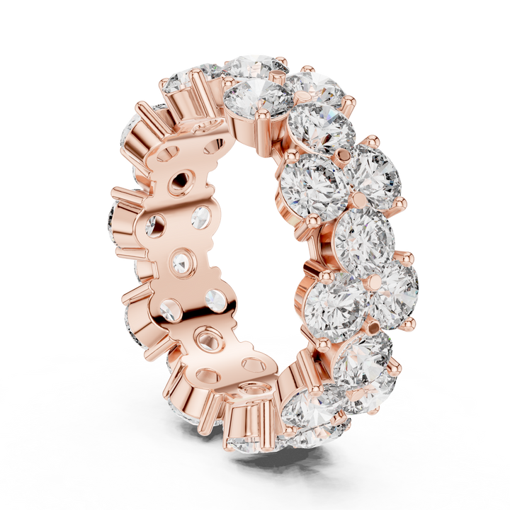 14K/18K Rose Gold Lab-Grown Diamond Eternity Band Ring