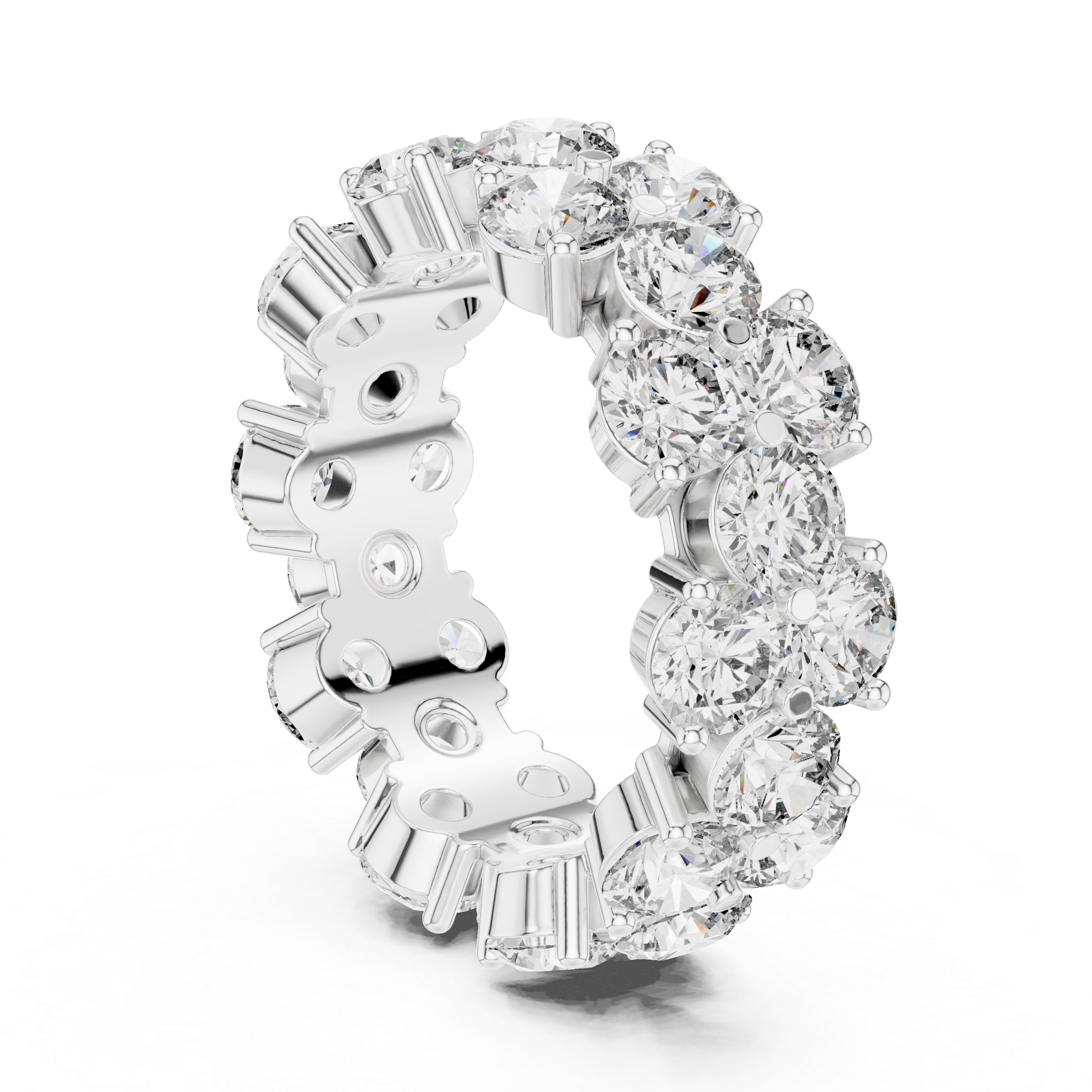 14K/18K Rose Gold Lab-Grown Diamond Eternity Band Ring