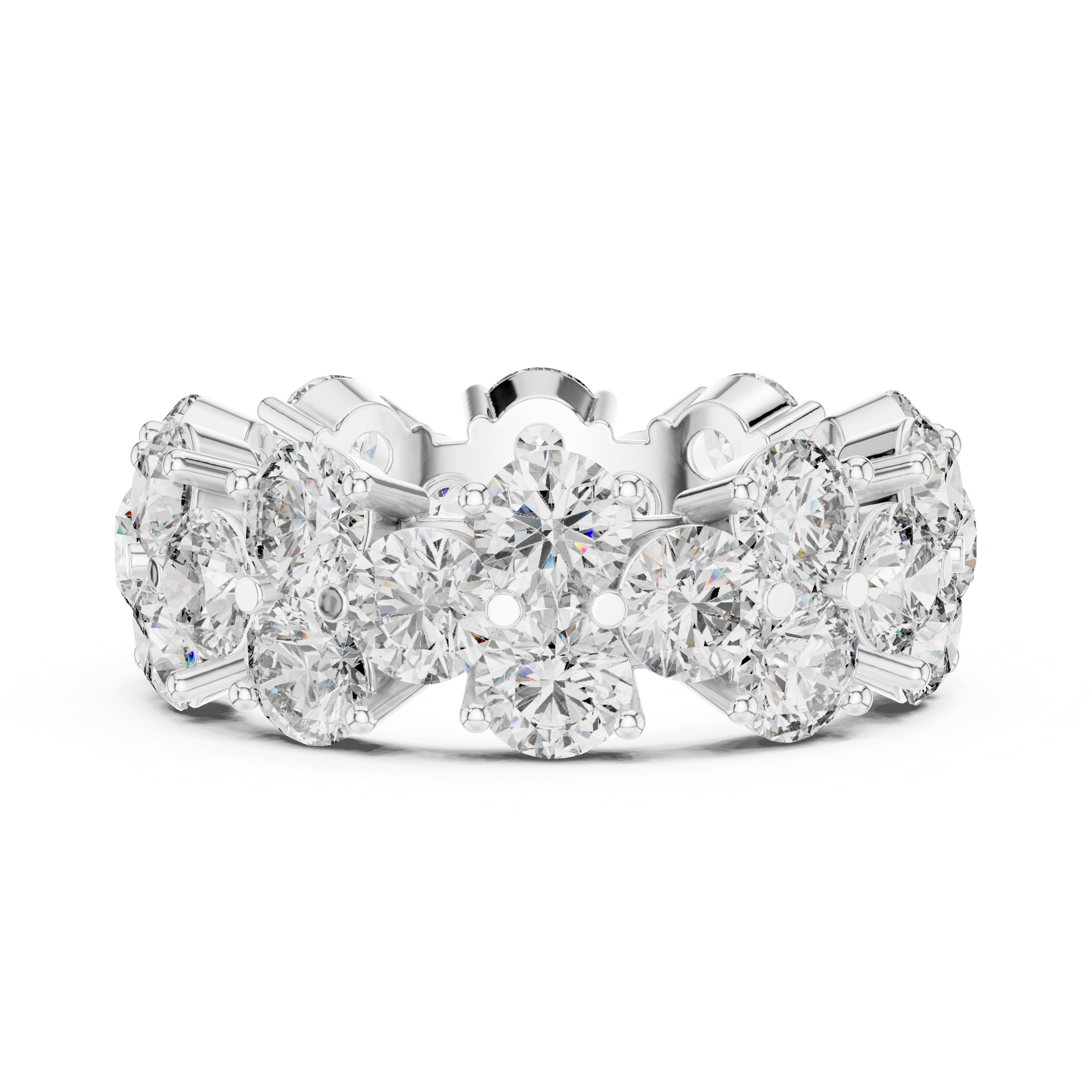 14K/18K Rose Gold Lab-Grown Diamond Eternity Band Ring