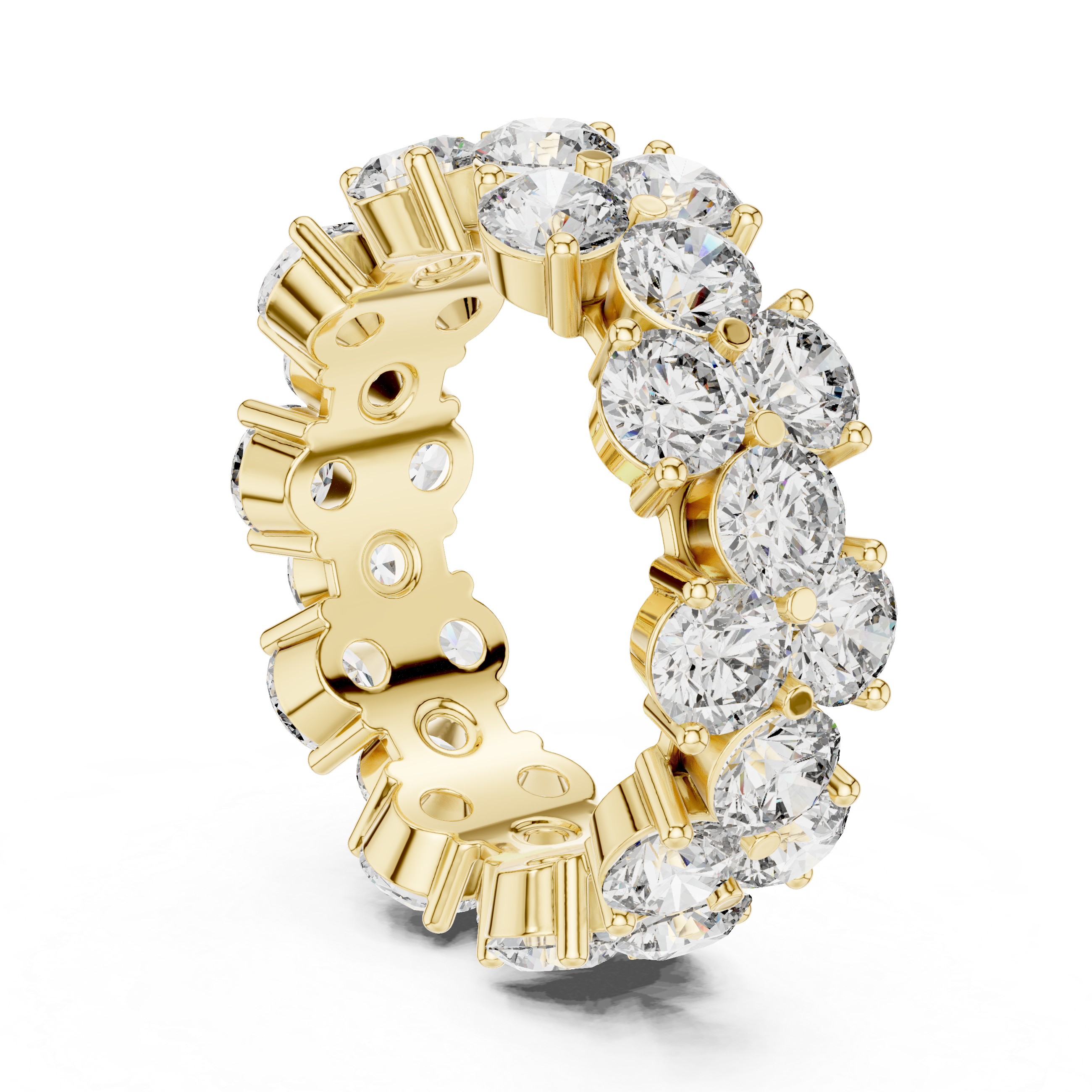 14K/18K Rose Gold Lab-Grown Diamond Eternity Band Ring