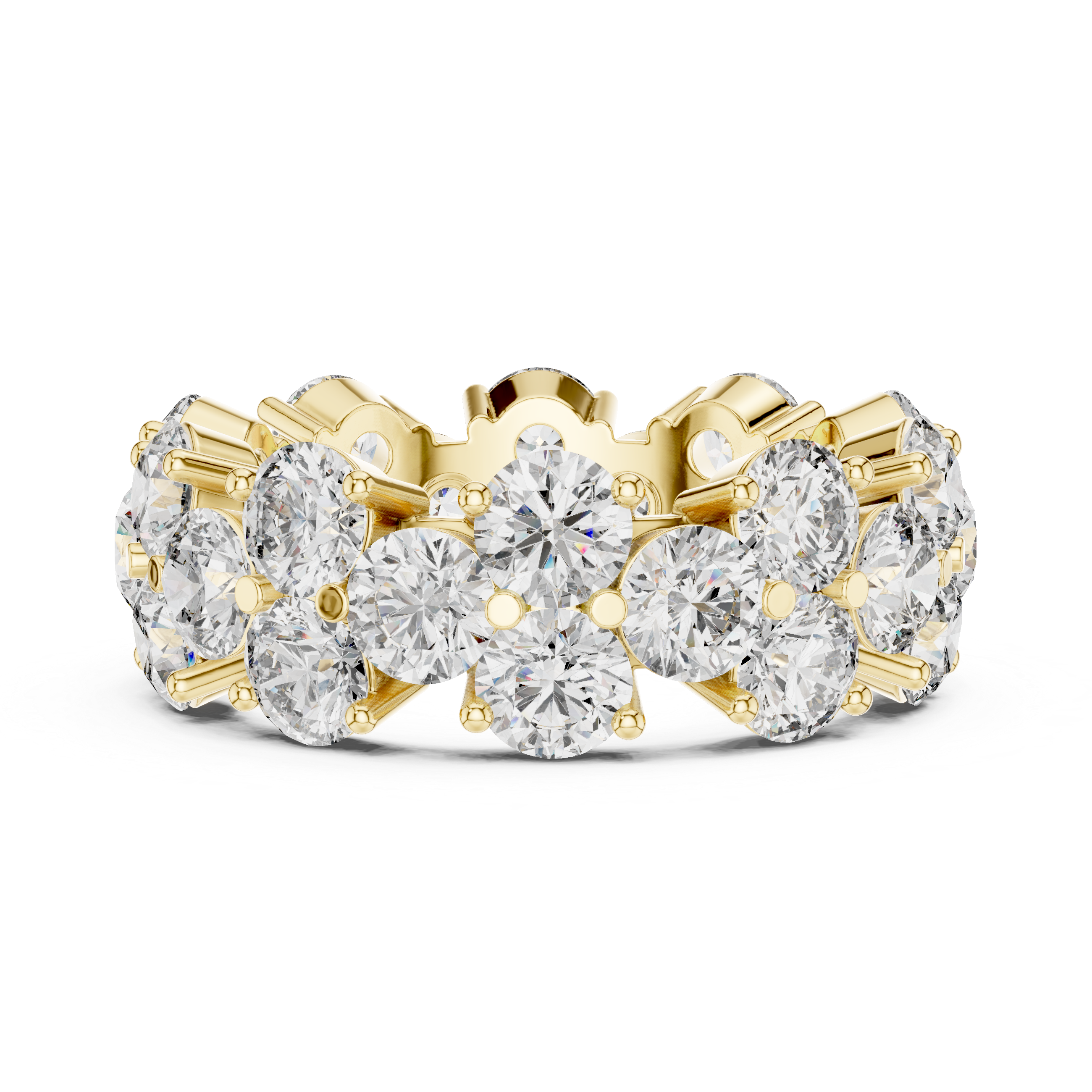 14K/18K Rose Gold Lab-Grown Diamond Eternity Band Ring