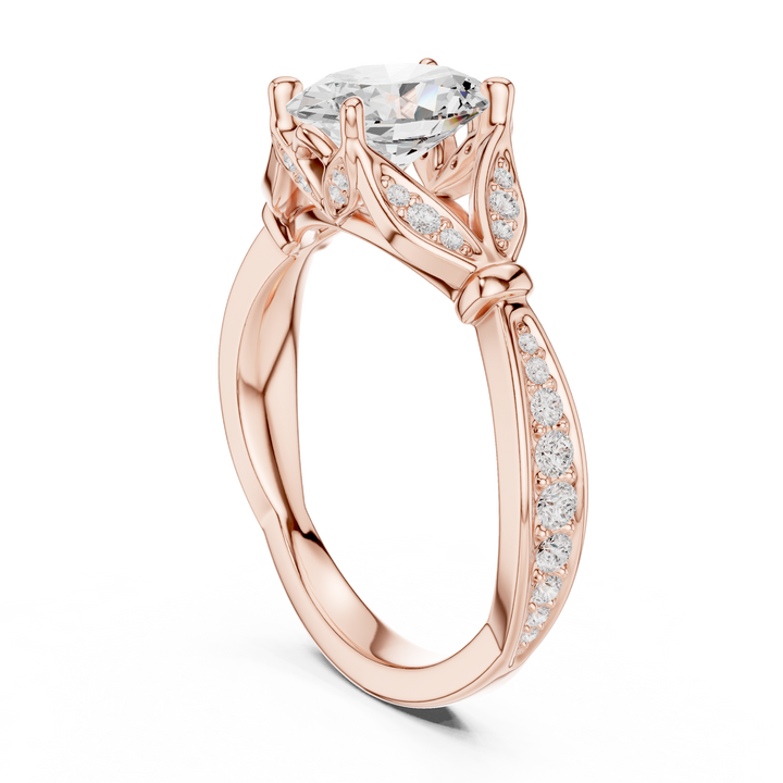 Vintage-Inspired Lab-Grown Diamond Engagement Ring | 14K & 18K Gold