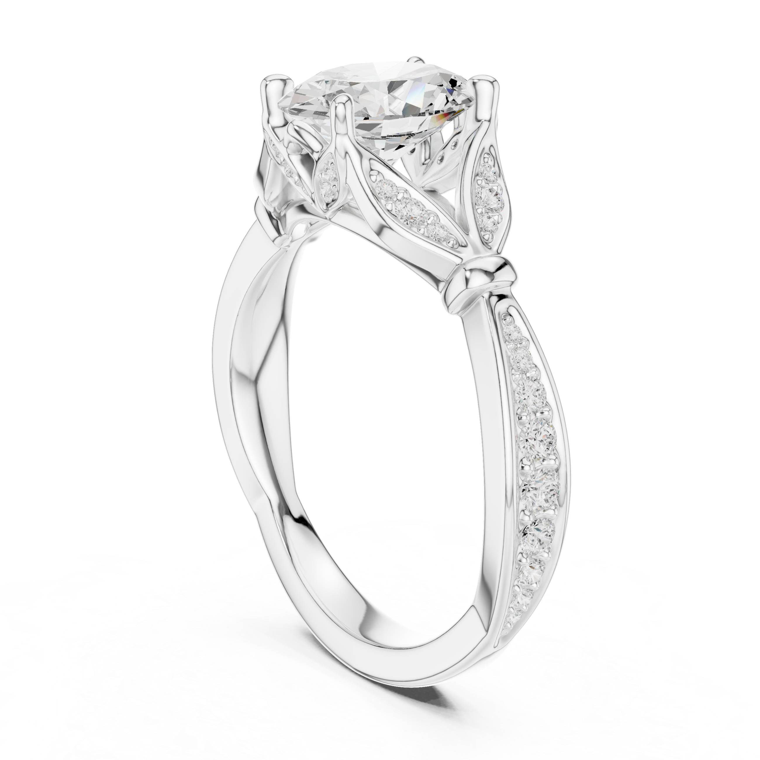 Vintage-Inspired Lab-Grown Diamond Engagement Ring | 14K & 18K Gold