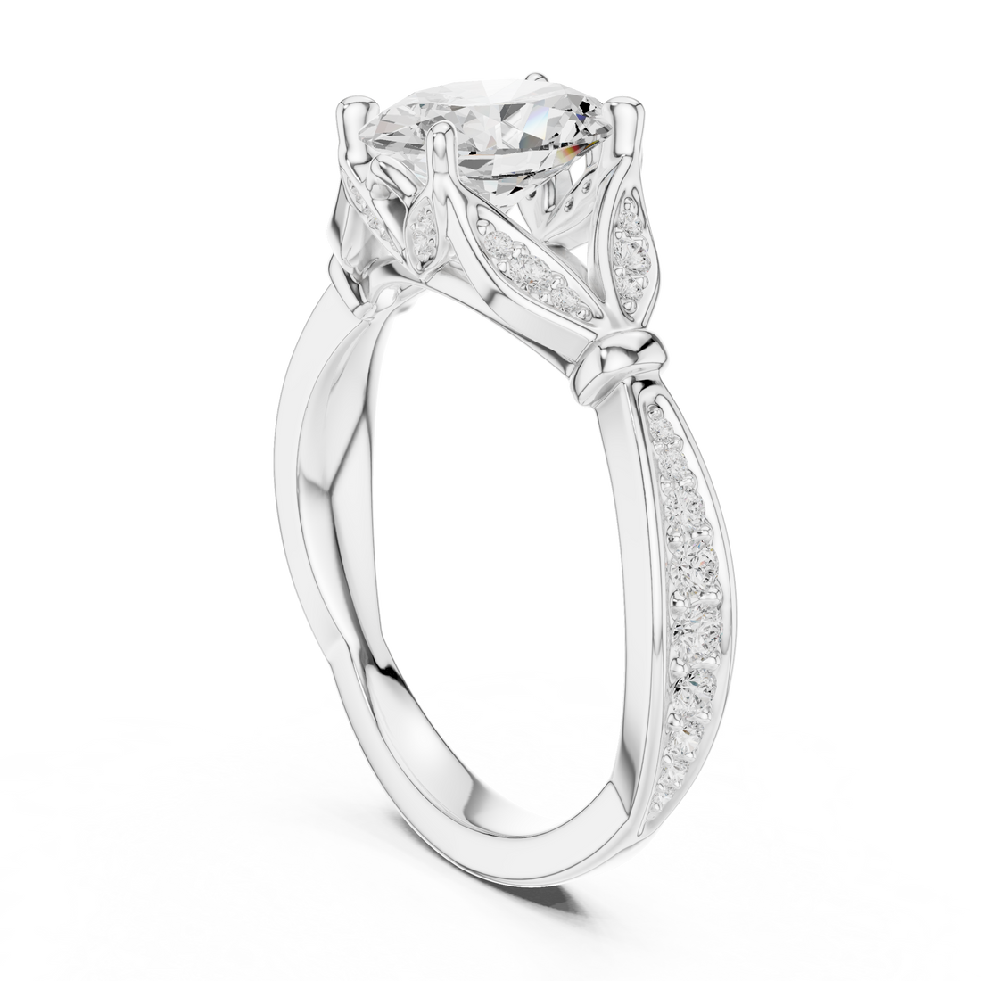 Vintage-Inspired Lab-Grown Diamond Engagement Ring | 14K & 18K Gold