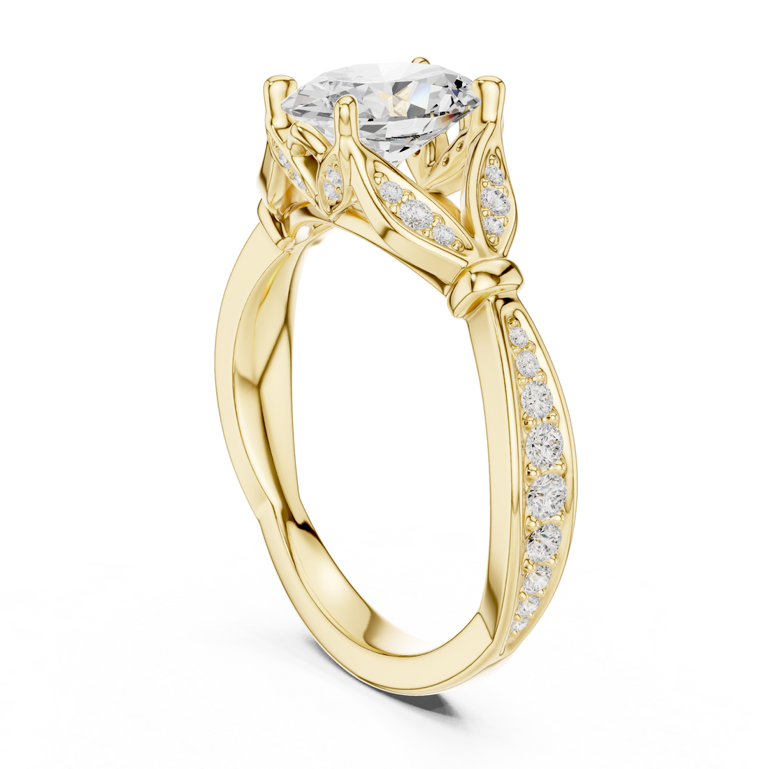 Vintage-Inspired Lab-Grown Diamond Engagement Ring | 14K & 18K Gold