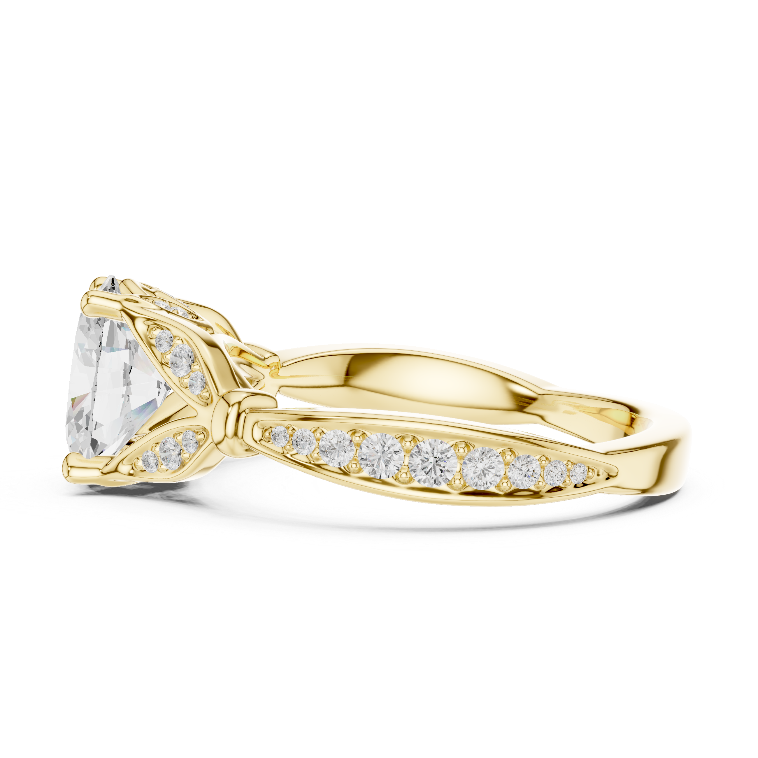 Vintage-Inspired Lab-Grown Diamond Engagement Ring | 14K & 18K Gold
