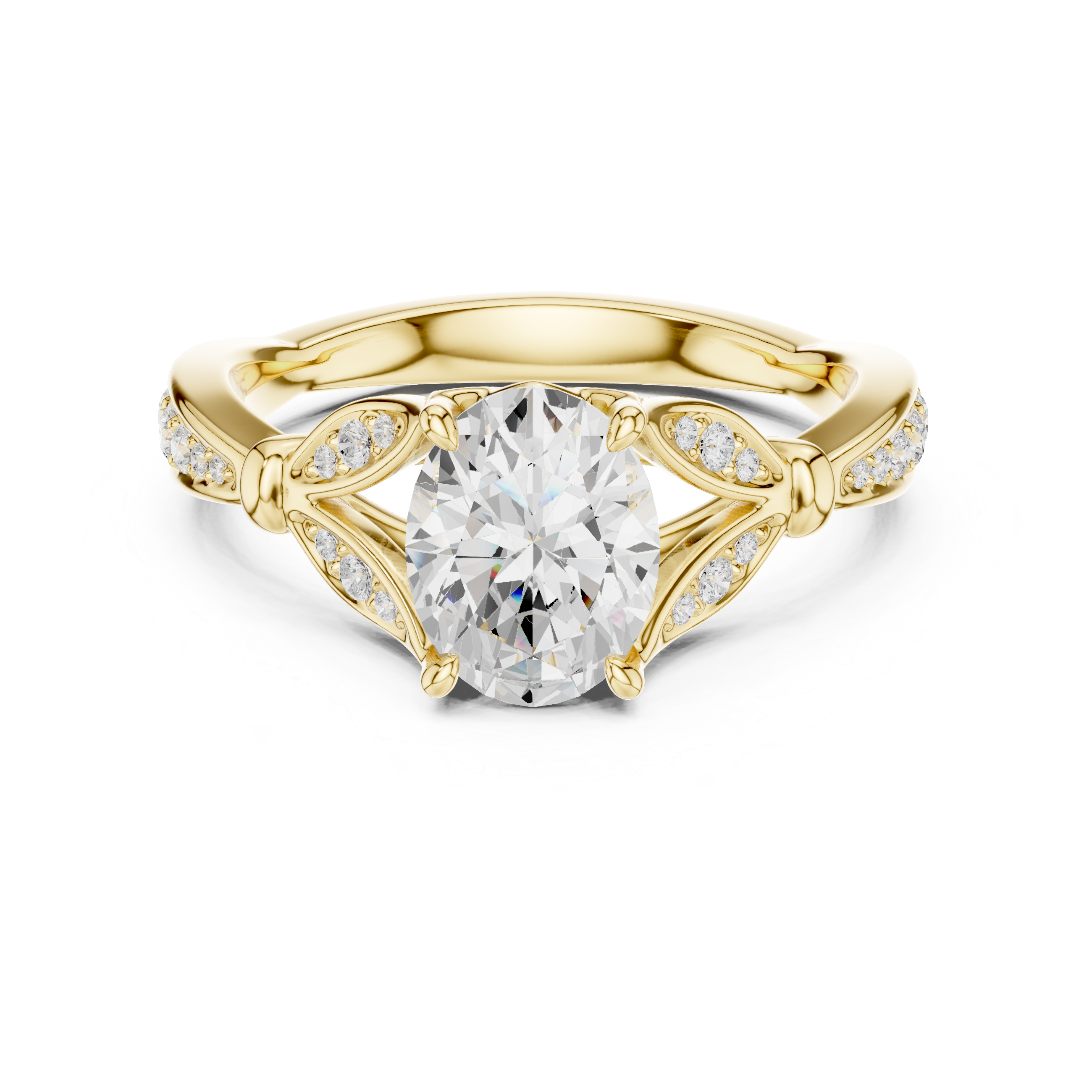 Vintage-Inspired Lab-Grown Diamond Engagement Ring | 14K & 18K Gold