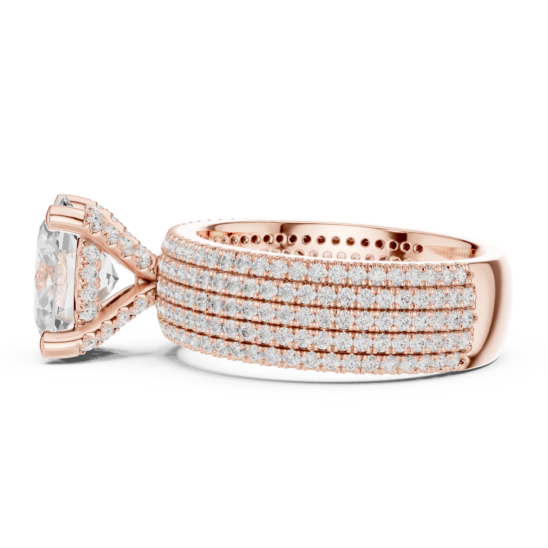 Luxury Multi-Layer Pavé Lab-Grown Diamond Ring | 14K & 18K Gold
