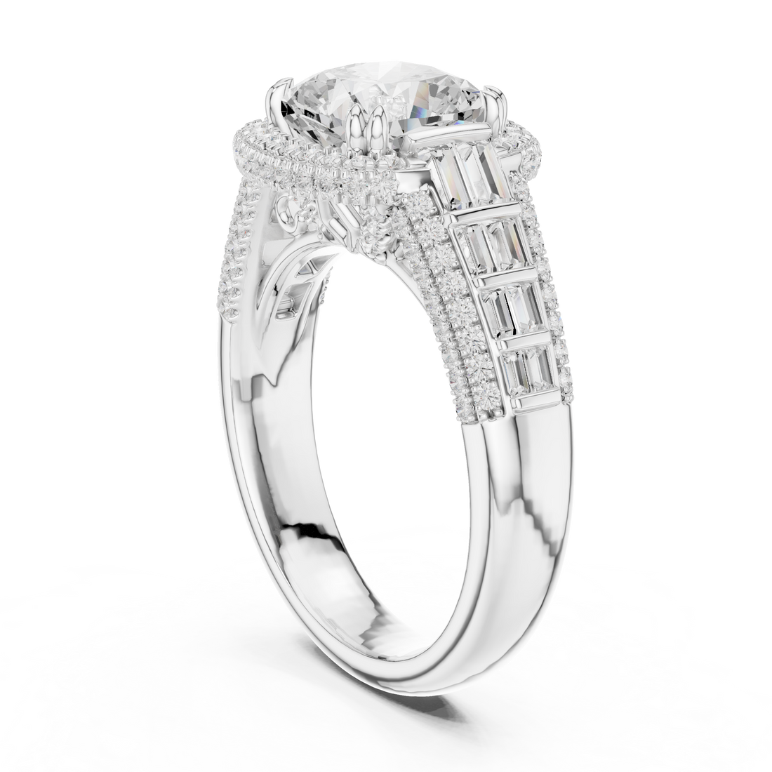 Luxury Emerald-Cut Lab-Grown Diamond Engagement Ring | 14K & 18K Gold