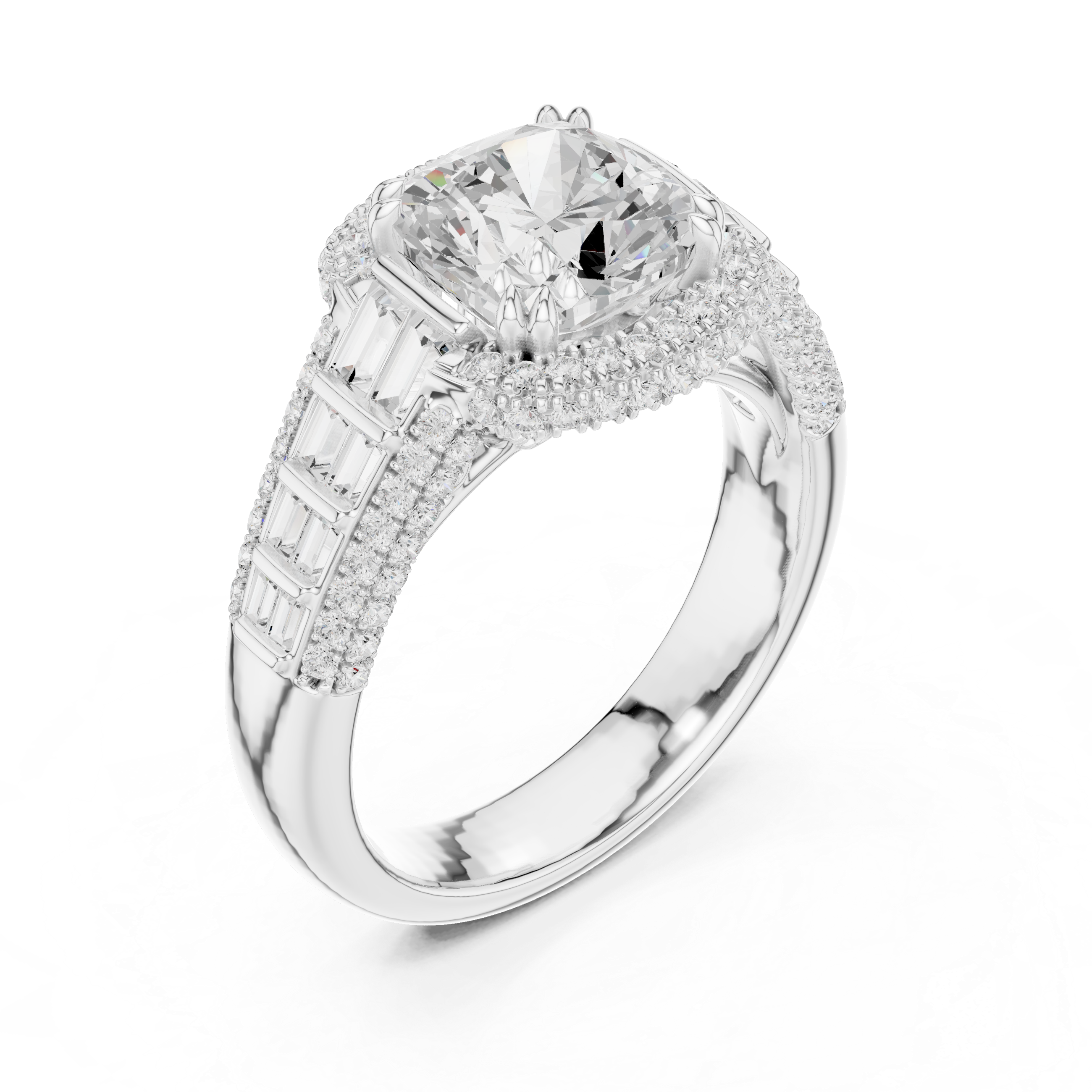 Luxury Emerald-Cut Lab-Grown Diamond Engagement Ring | 14K & 18K Gold