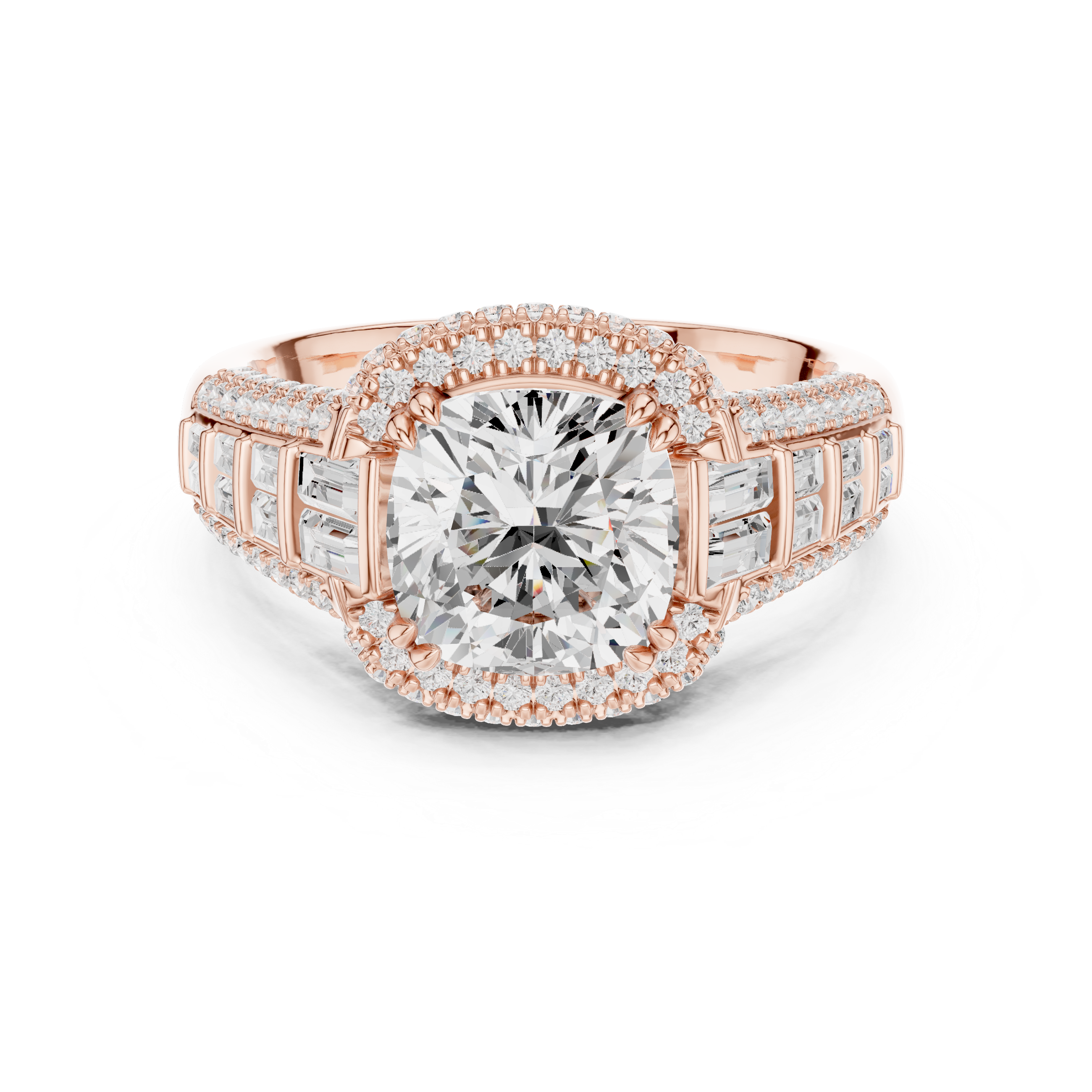 Luxury Emerald-Cut Lab-Grown Diamond Engagement Ring | 14K & 18K Gold