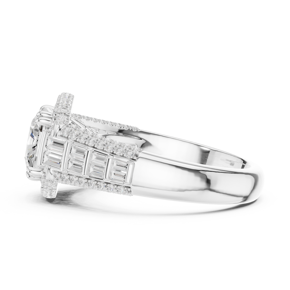 Luxury Emerald-Cut Lab-Grown Diamond Engagement Ring | 14K & 18K Gold