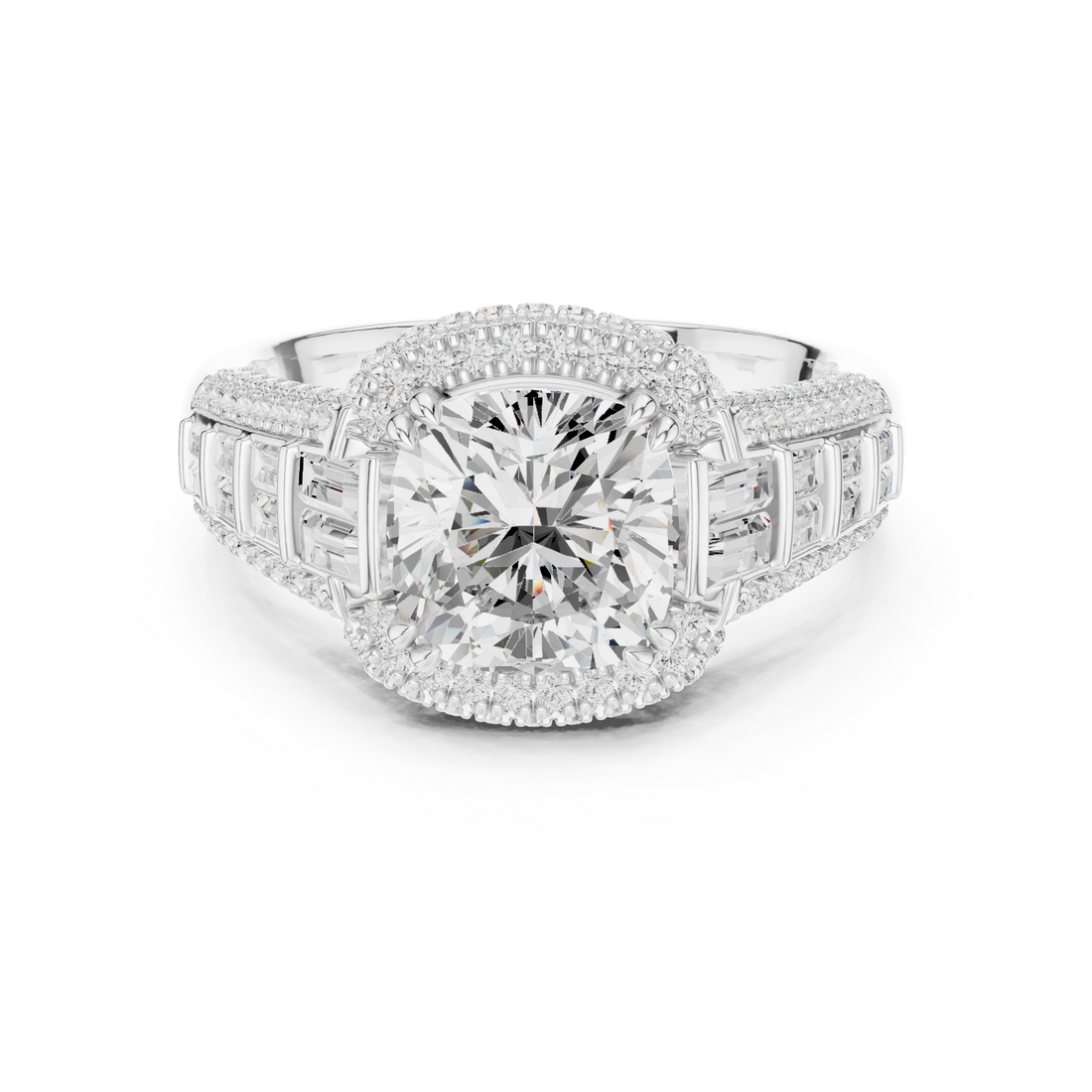 Luxury Emerald-Cut Lab-Grown Diamond Engagement Ring | 14K & 18K Gold