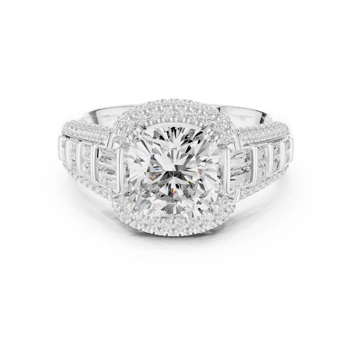 Luxury Emerald-Cut Lab-Grown Diamond Engagement Ring | 14K & 18K Gold