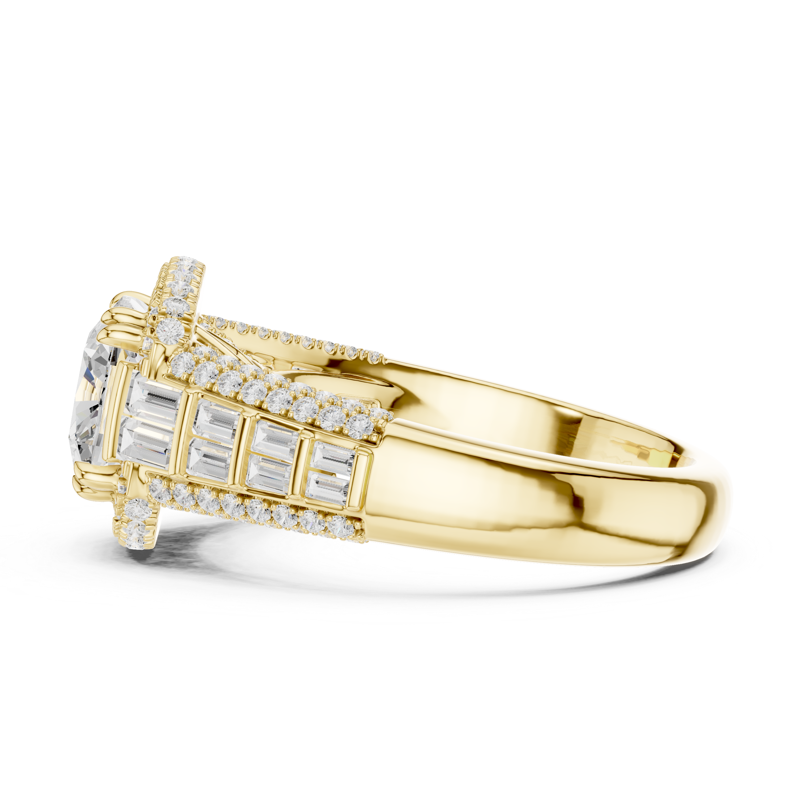 Luxury Emerald-Cut Lab-Grown Diamond Engagement Ring | 14K & 18K Gold