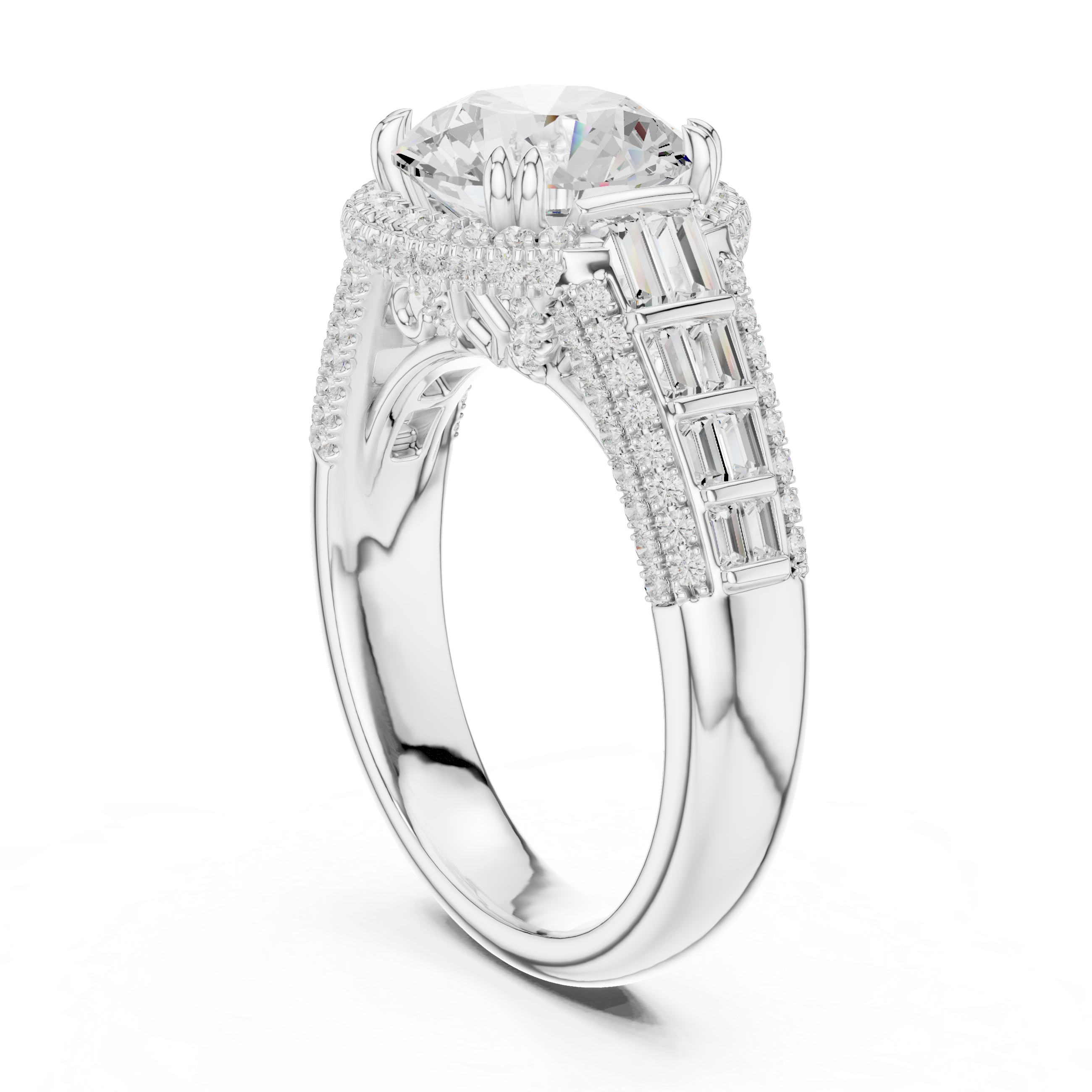 Luxury Round-Cut Lab-Grown Diamond Engagement Ring | 14K & 18K Gold