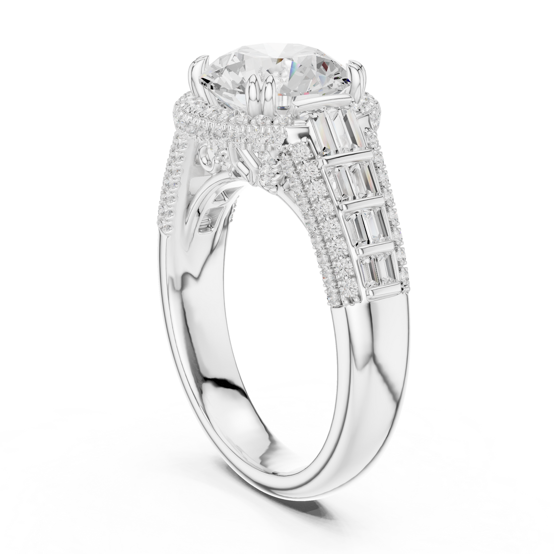 Luxury Round-Cut Lab-Grown Diamond Engagement Ring | 14K & 18K Gold