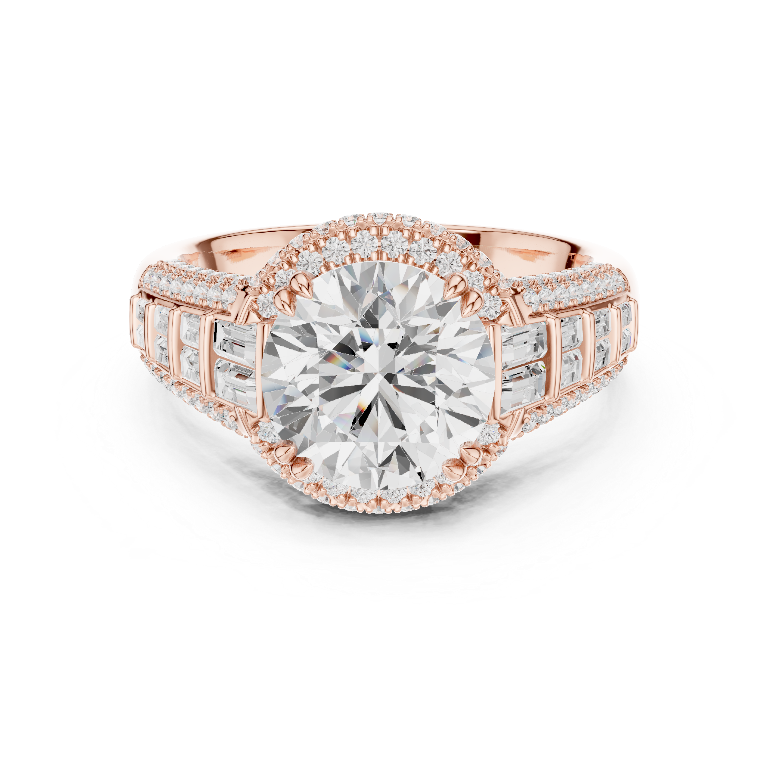 Luxury Round-Cut Lab-Grown Diamond Engagement Ring | 14K & 18K Gold