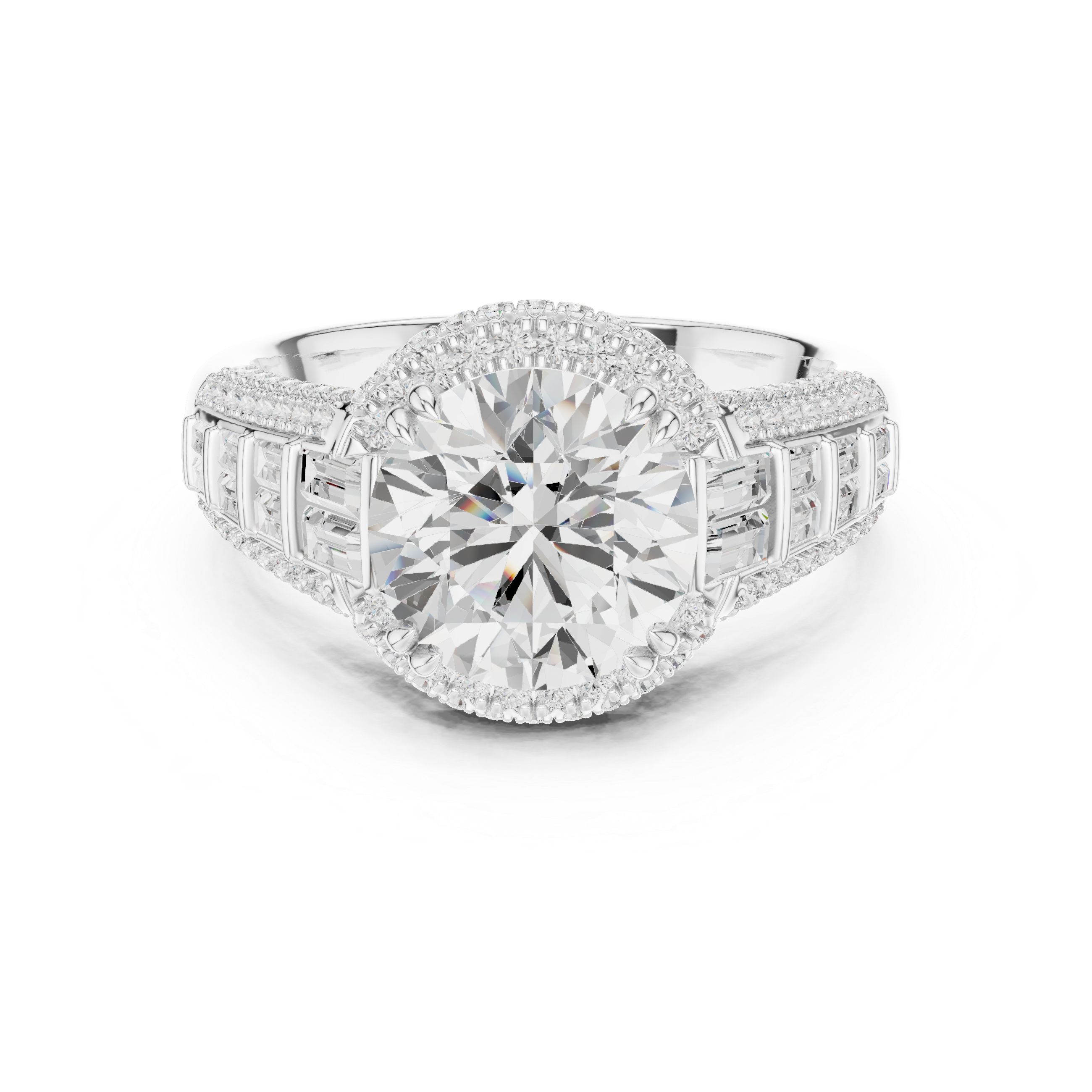 Luxury Round-Cut Lab-Grown Diamond Engagement Ring | 14K & 18K Gold