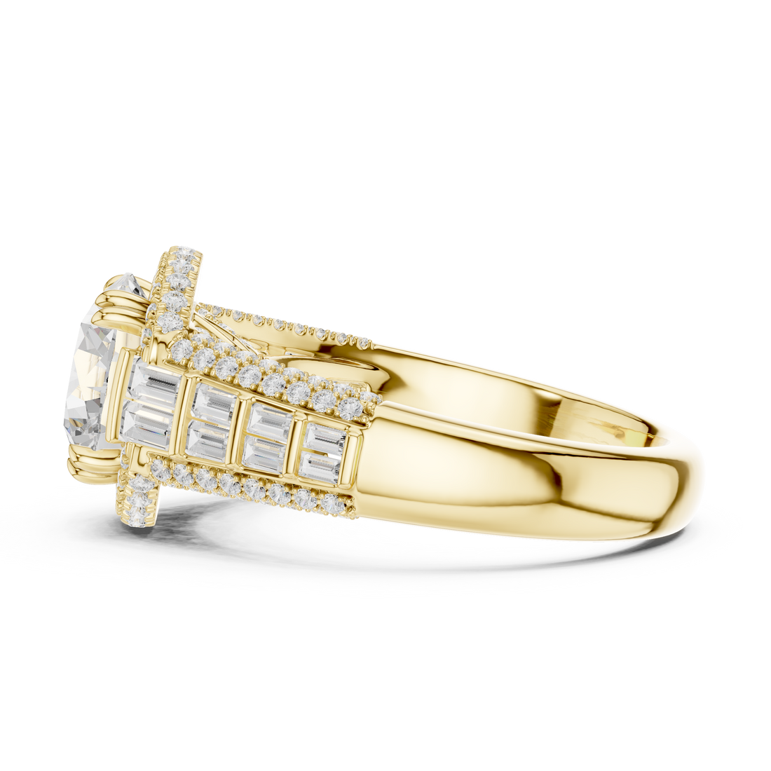 Luxury Round-Cut Lab-Grown Diamond Engagement Ring | 14K & 18K Gold